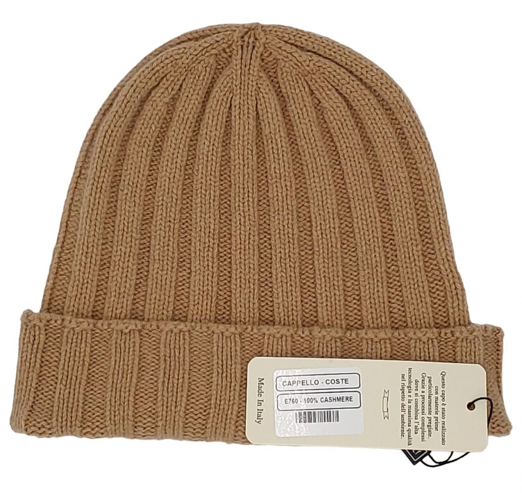 cappello a coste in 100% cashmere (15 colori disponibili)