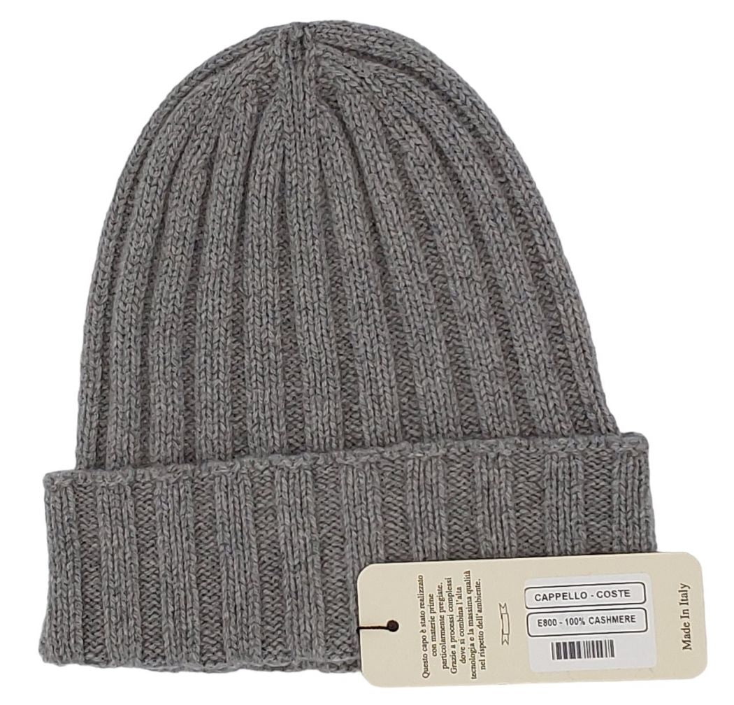 cappello a coste in 100% cashmere (15 colori disponibili)