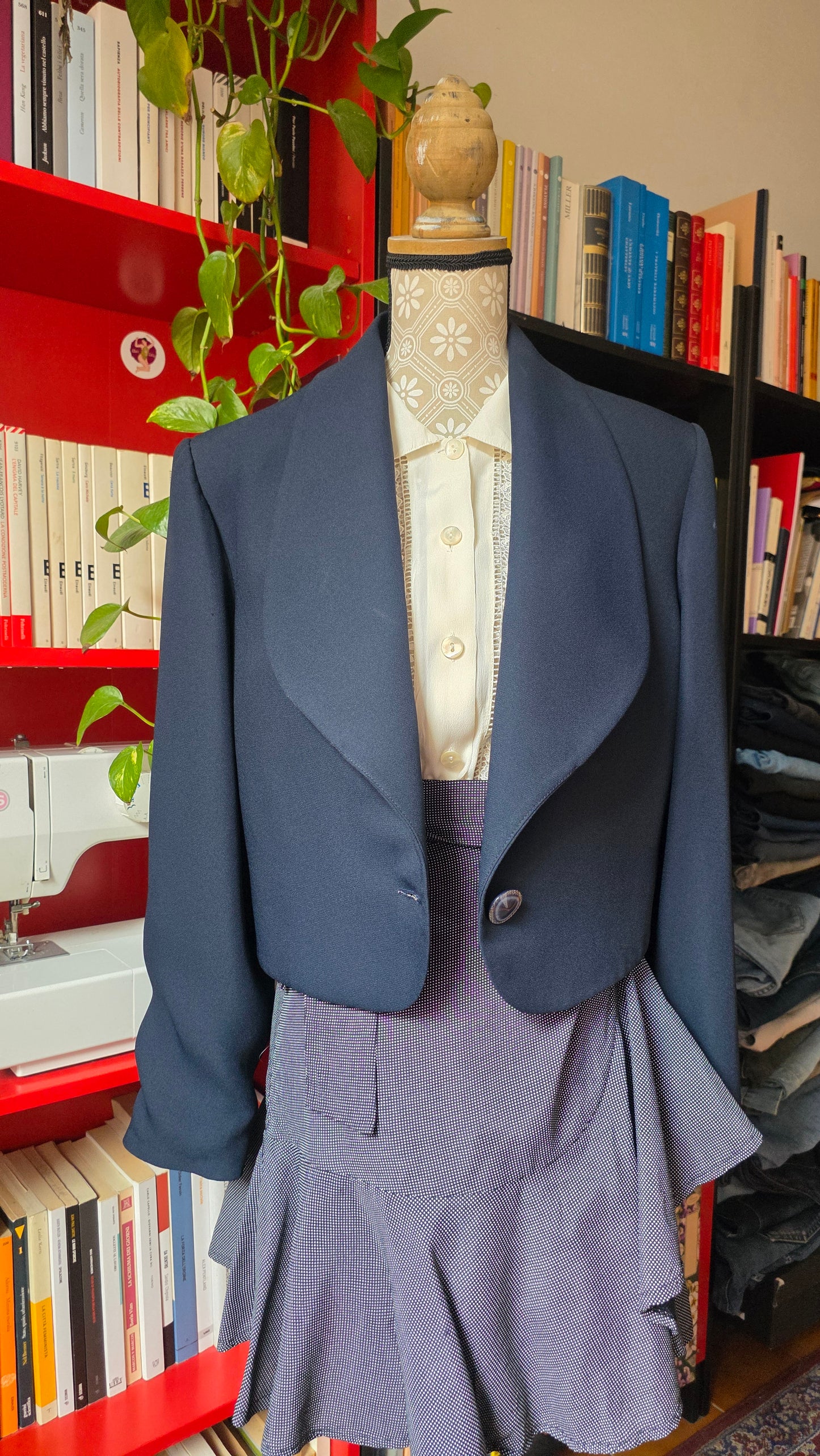 Blazer sartoriale crop