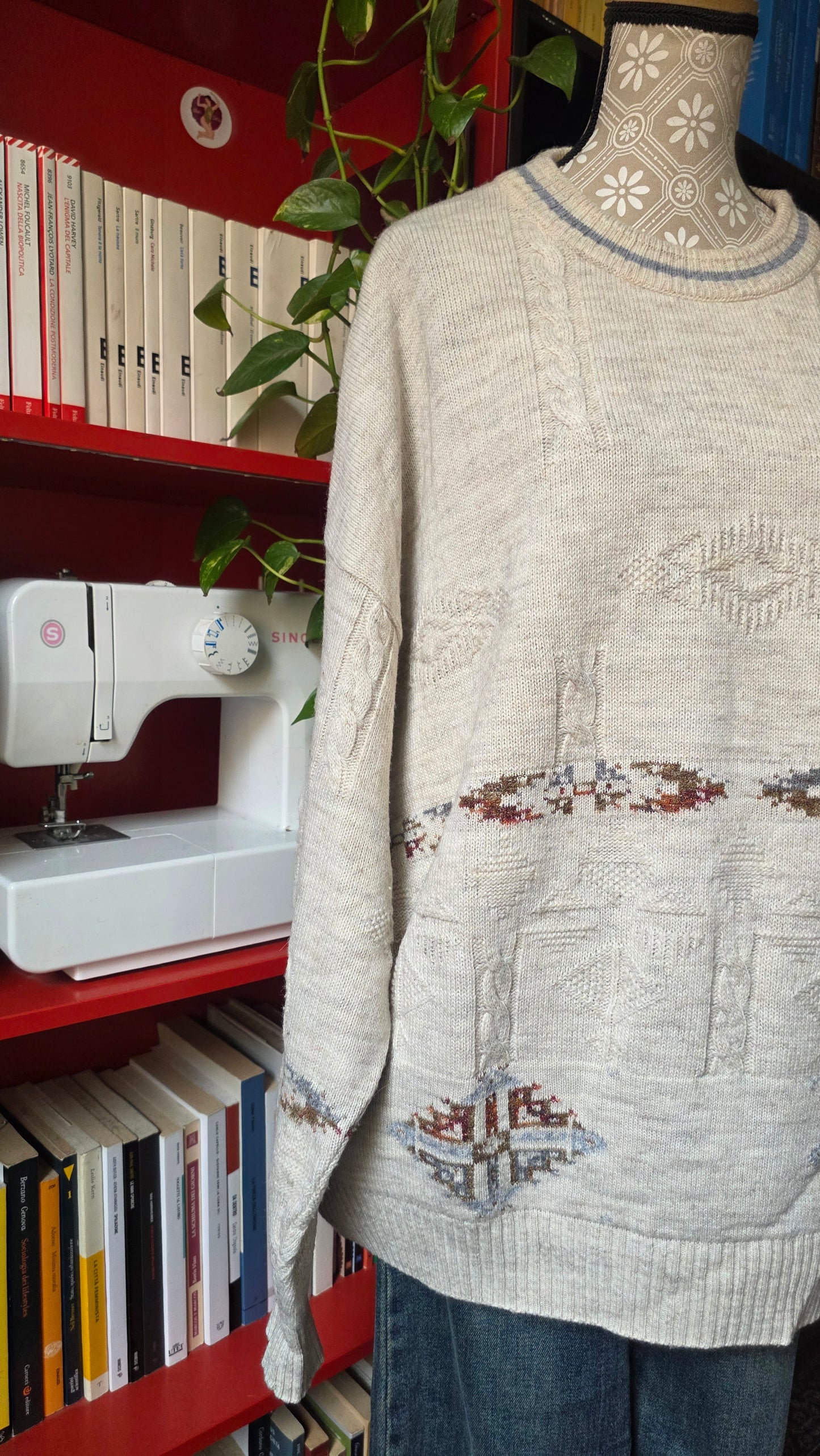 Maglione panna in lana