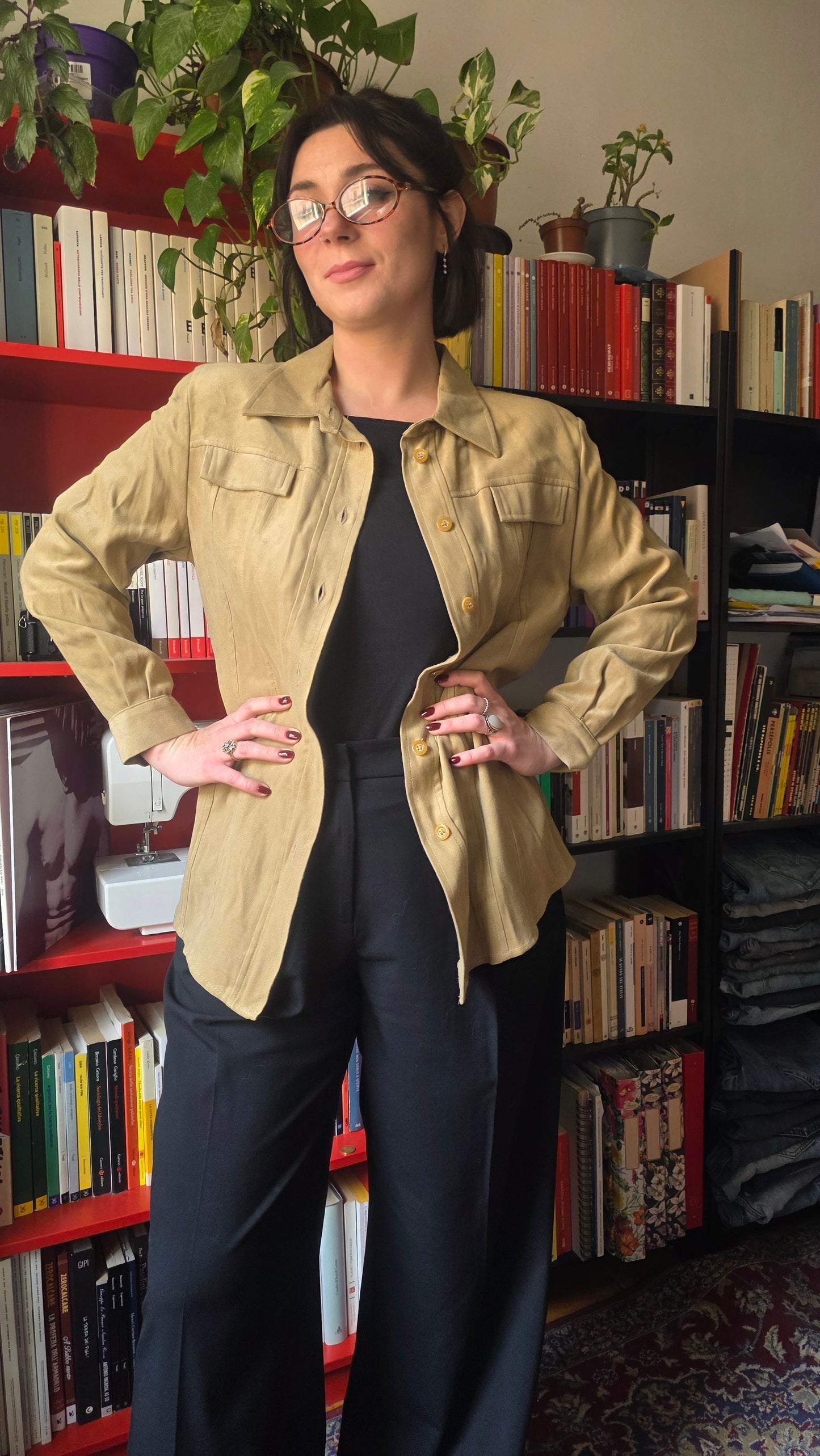 Giacchetta camicia simil camoscio #2