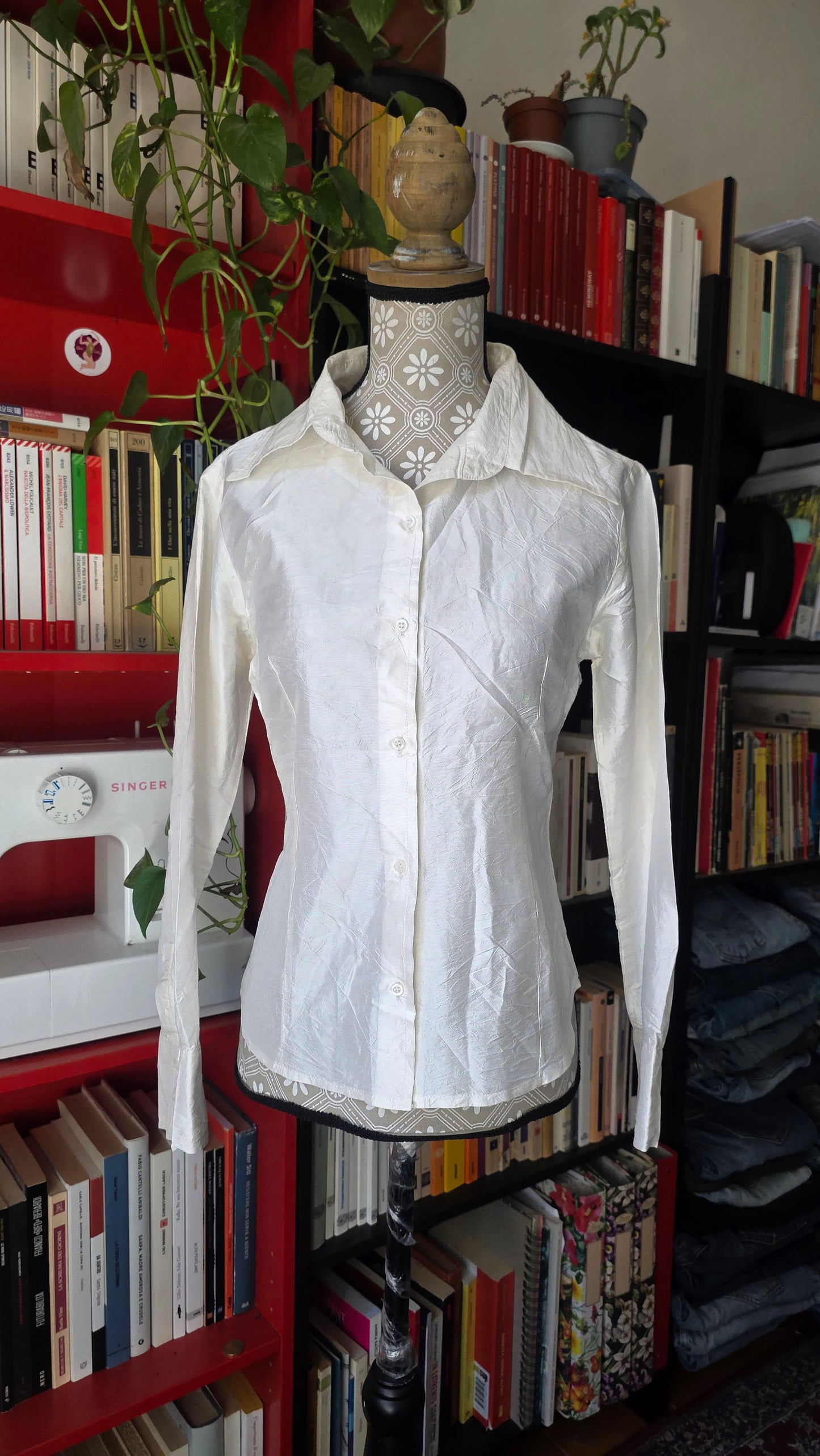Camicia in cotone satin