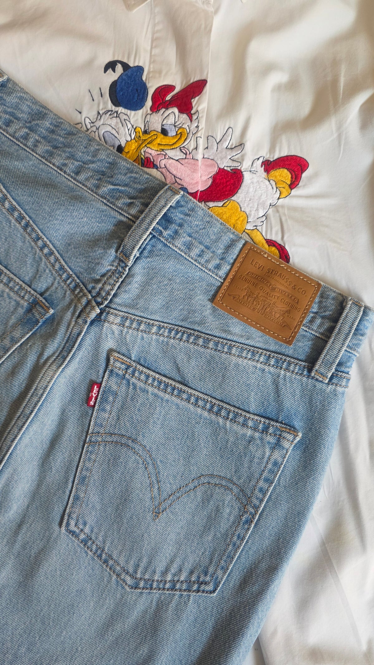 Gonna longuette Levi's denim chiaro