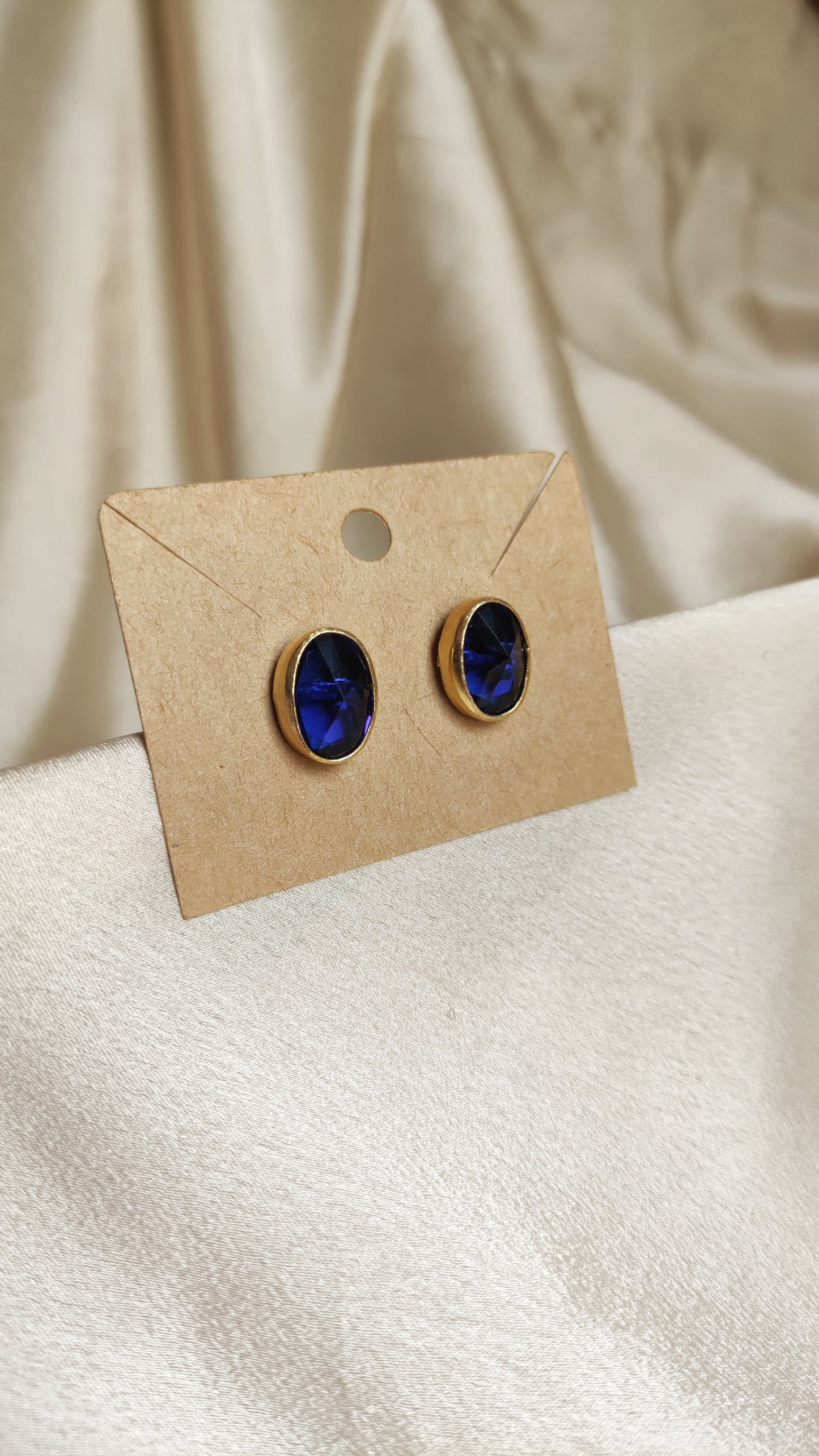 Set collana choker + orecchini blu