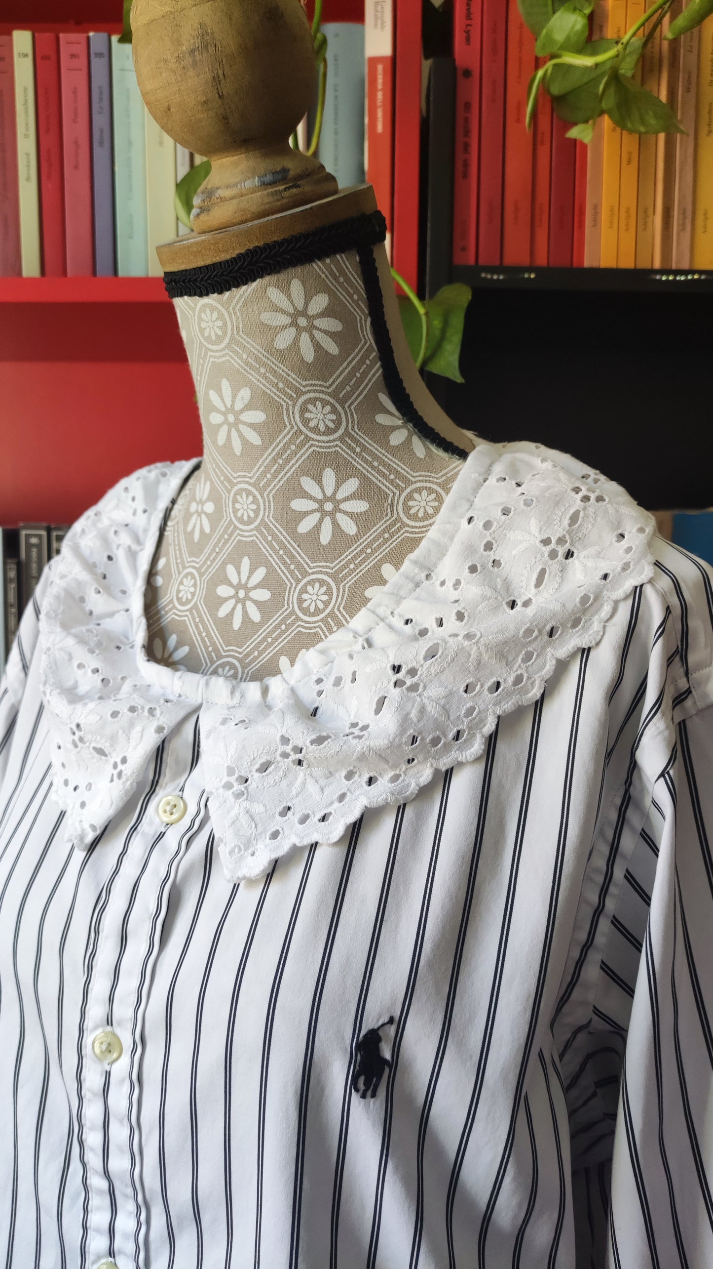 Camicia crop Ralph Lauren righe