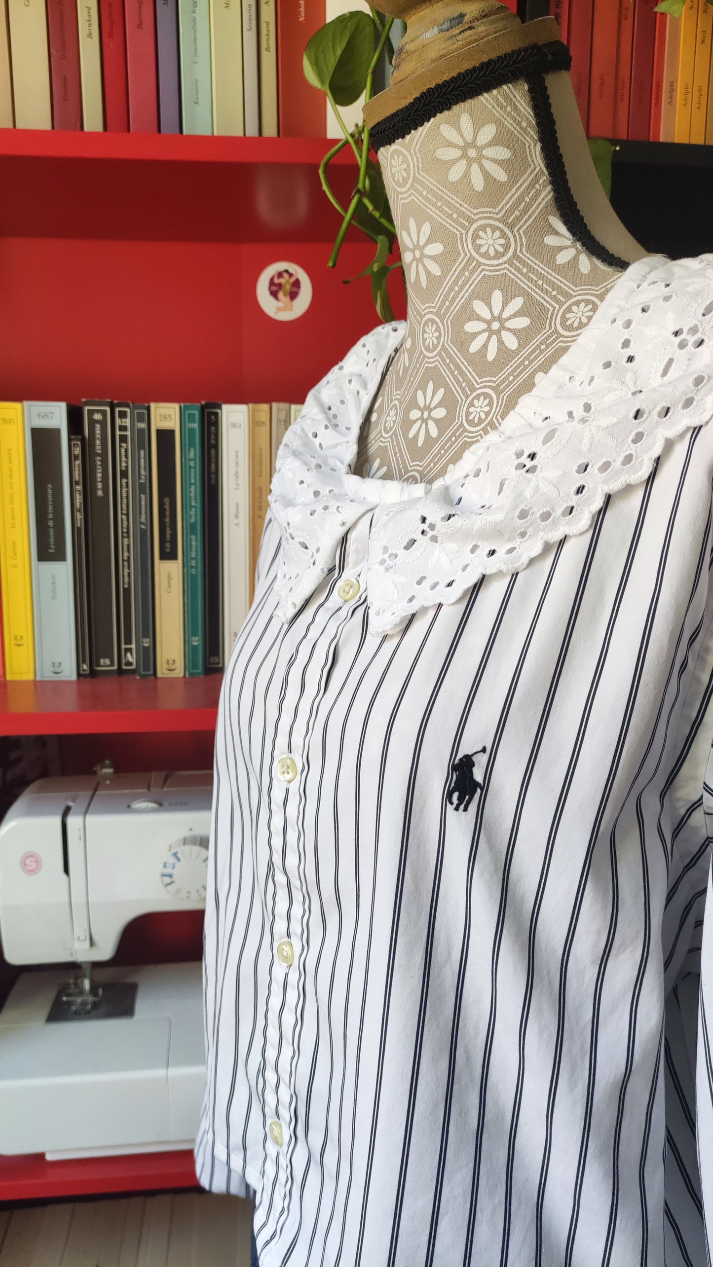 Camicia crop Ralph Lauren righe