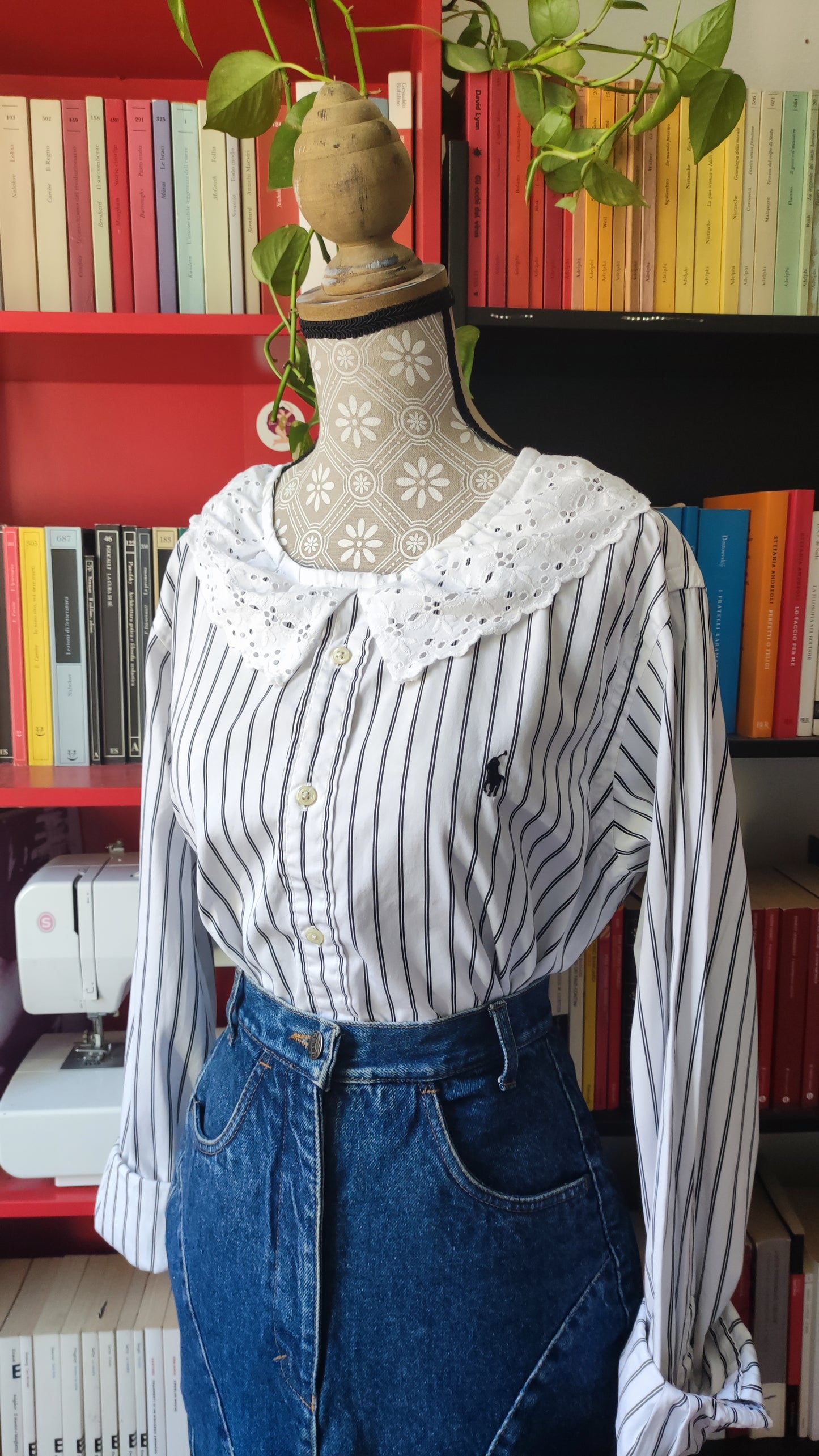 Camicia crop Ralph Lauren righe