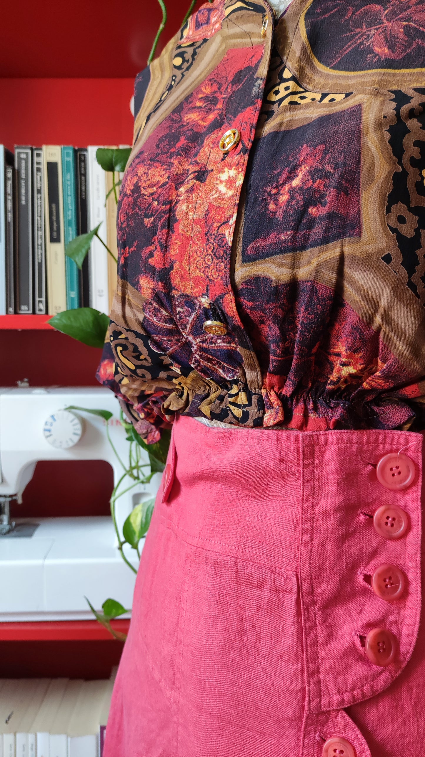 Camicia crop marrone