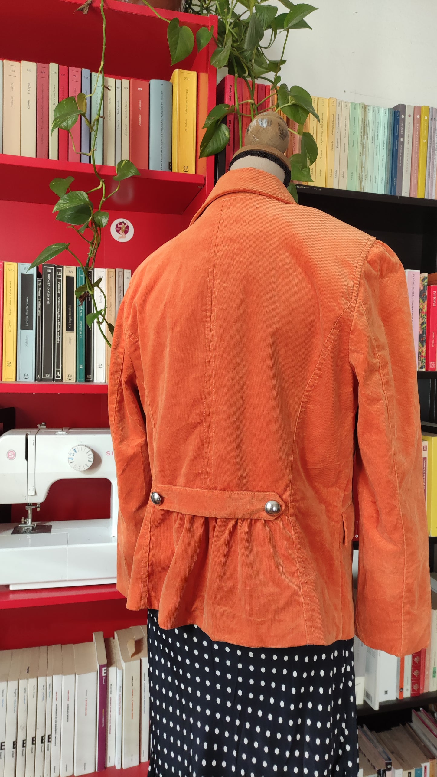 Giacca in velluto arancione
