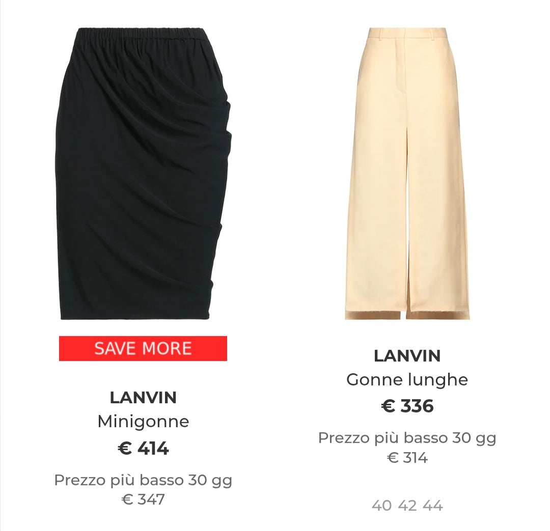 Gonna nera Lanvin