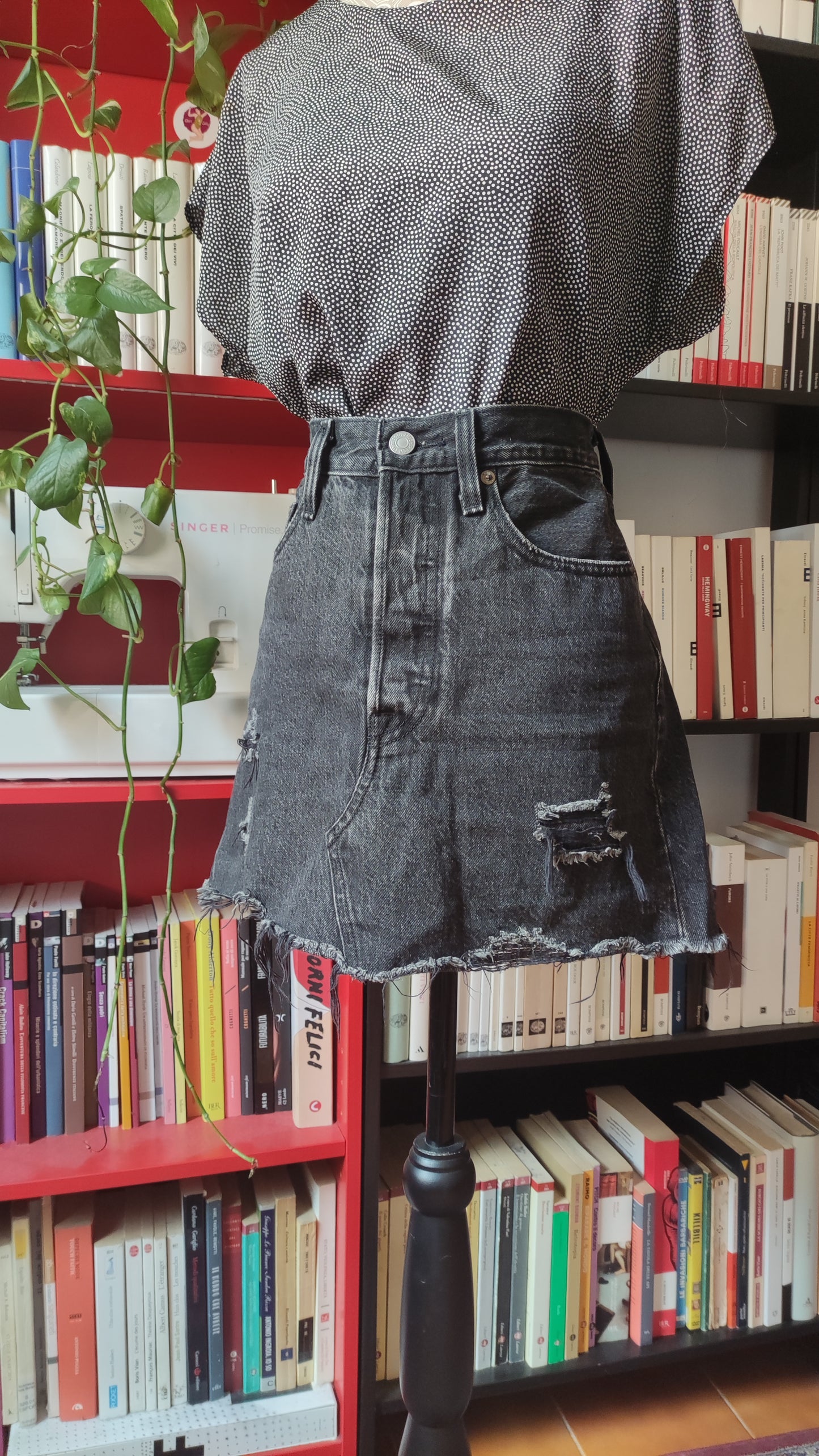 Minigonna Levi's denim nera w25