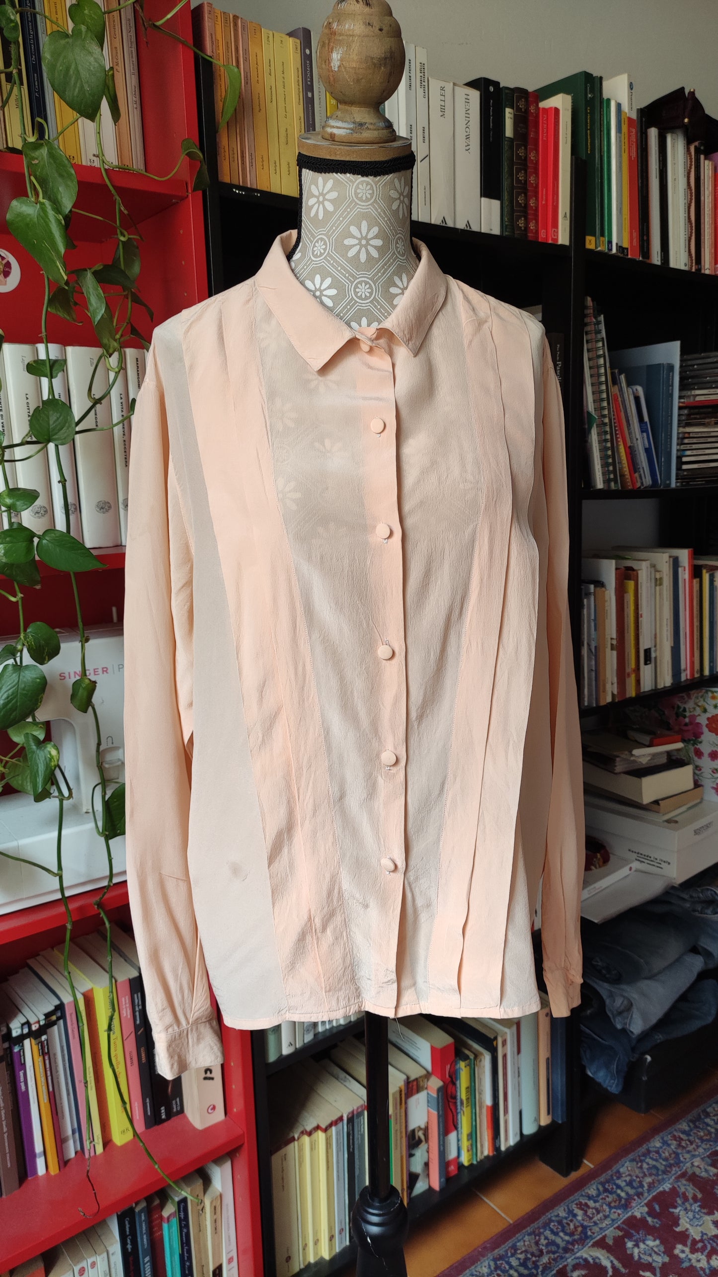 Camicia in seta pesca
