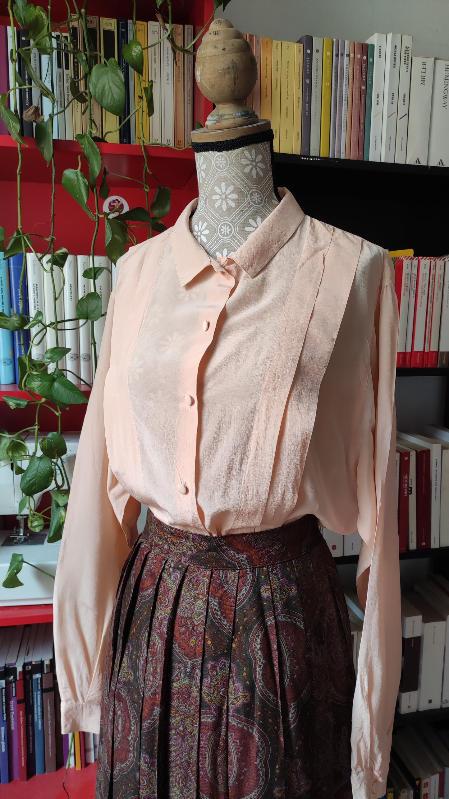 Camicia in seta pesca