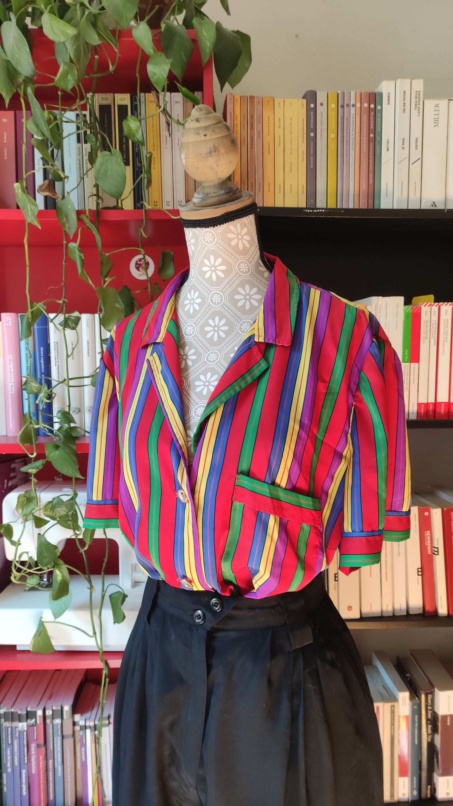 Camicia a righe rossa