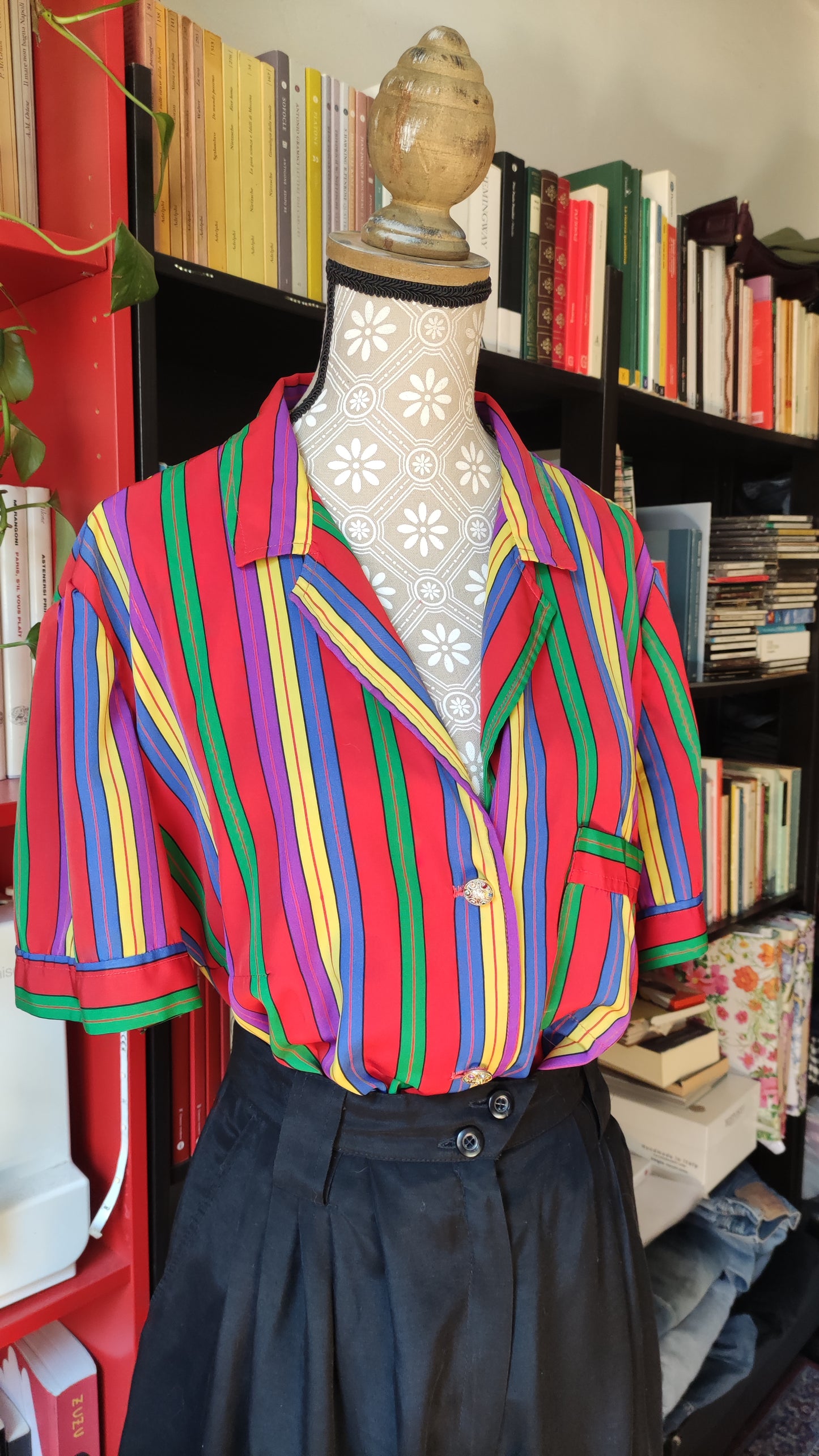 Camicia a righe rossa
