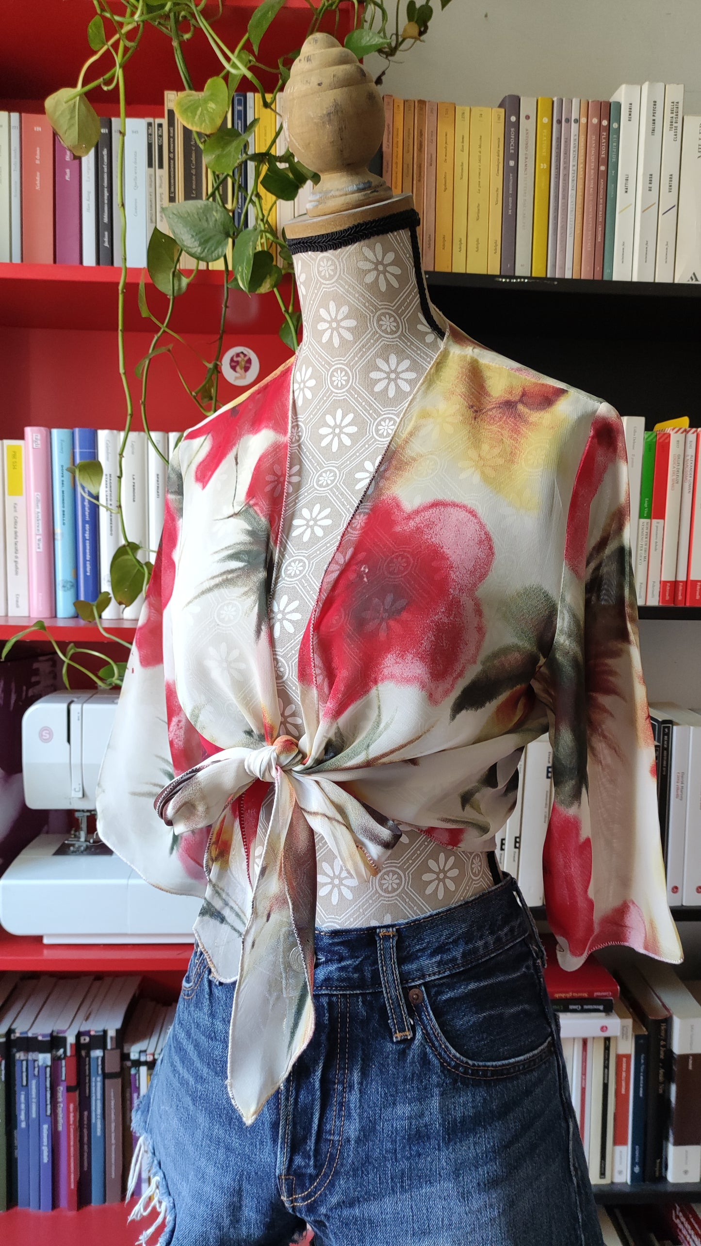 Camicia velata crop
