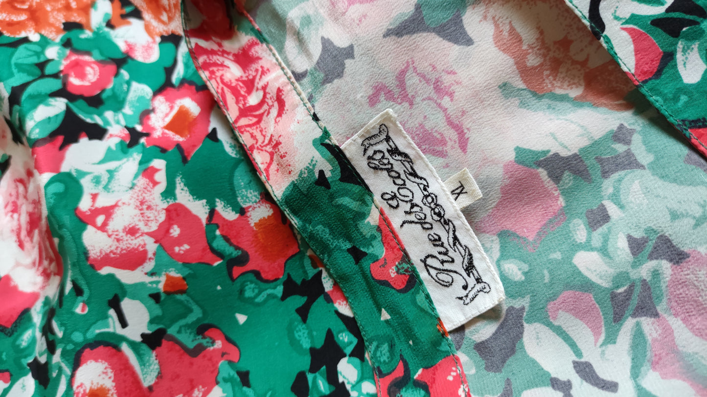 Camicia crop in seta