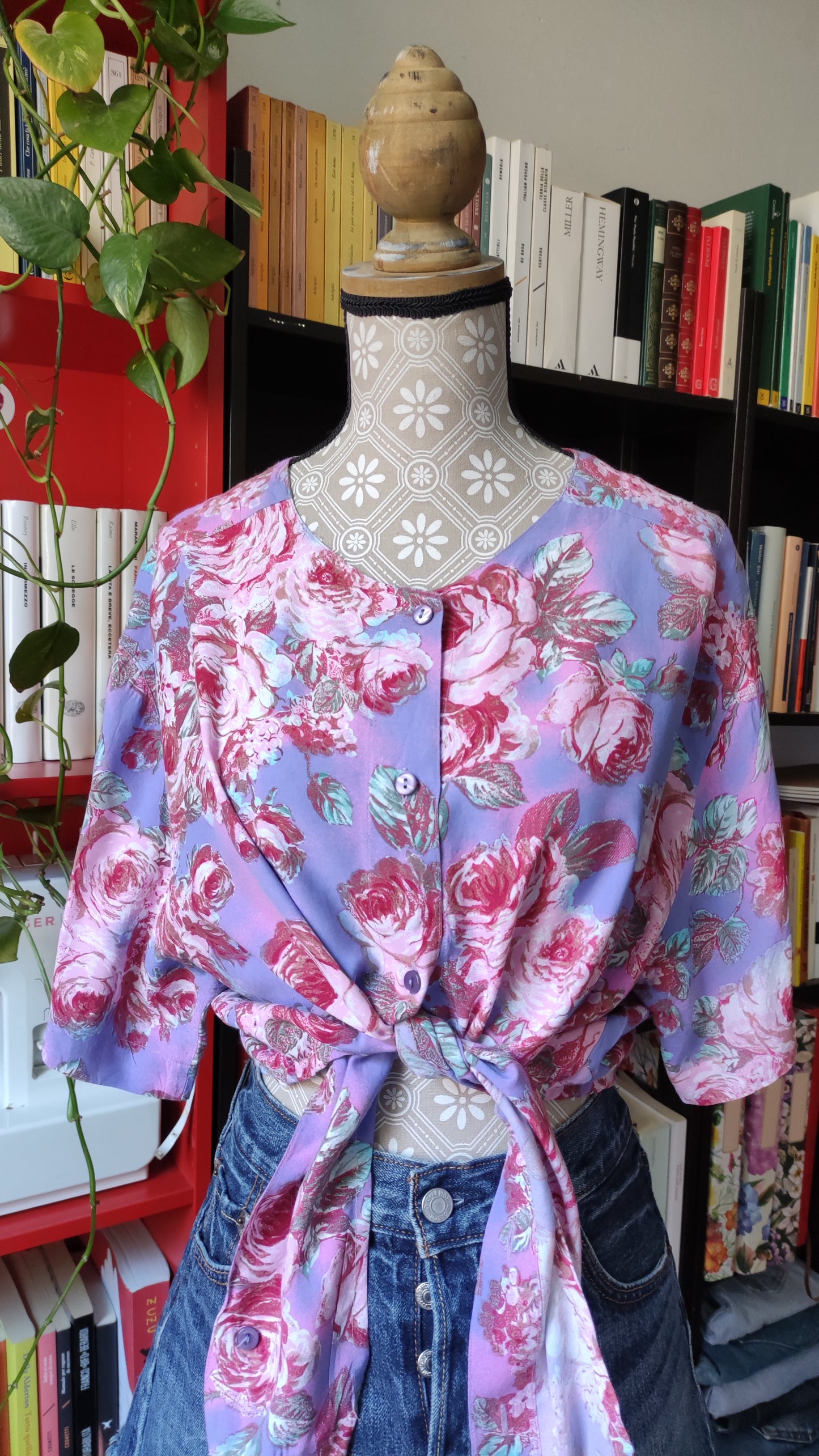 Camicia floreale tie top