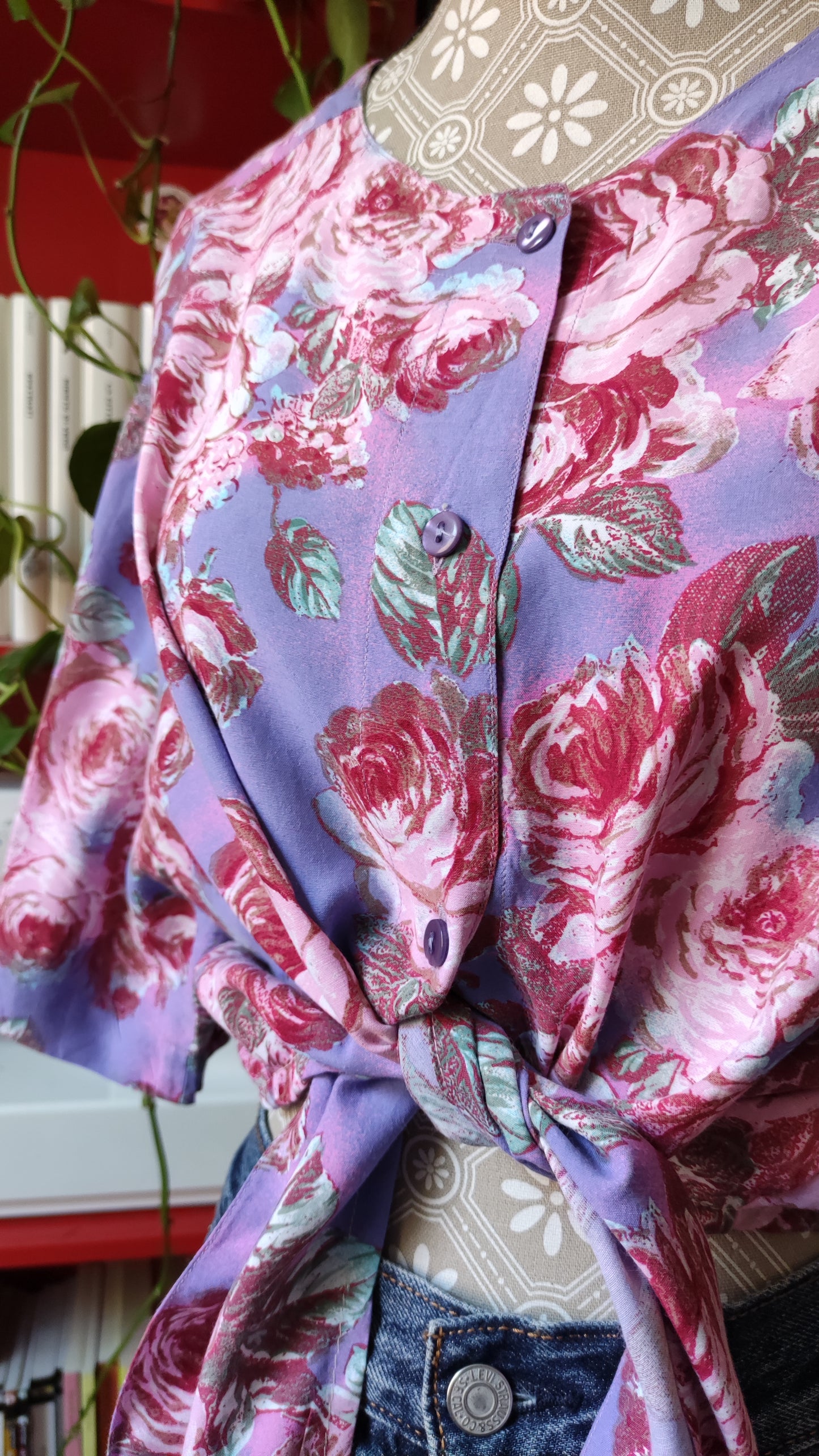 Camicia floreale tie top