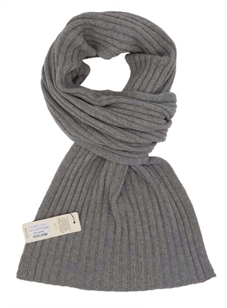sciarpa a coste in 100% cashmere (15 colori disponibili)