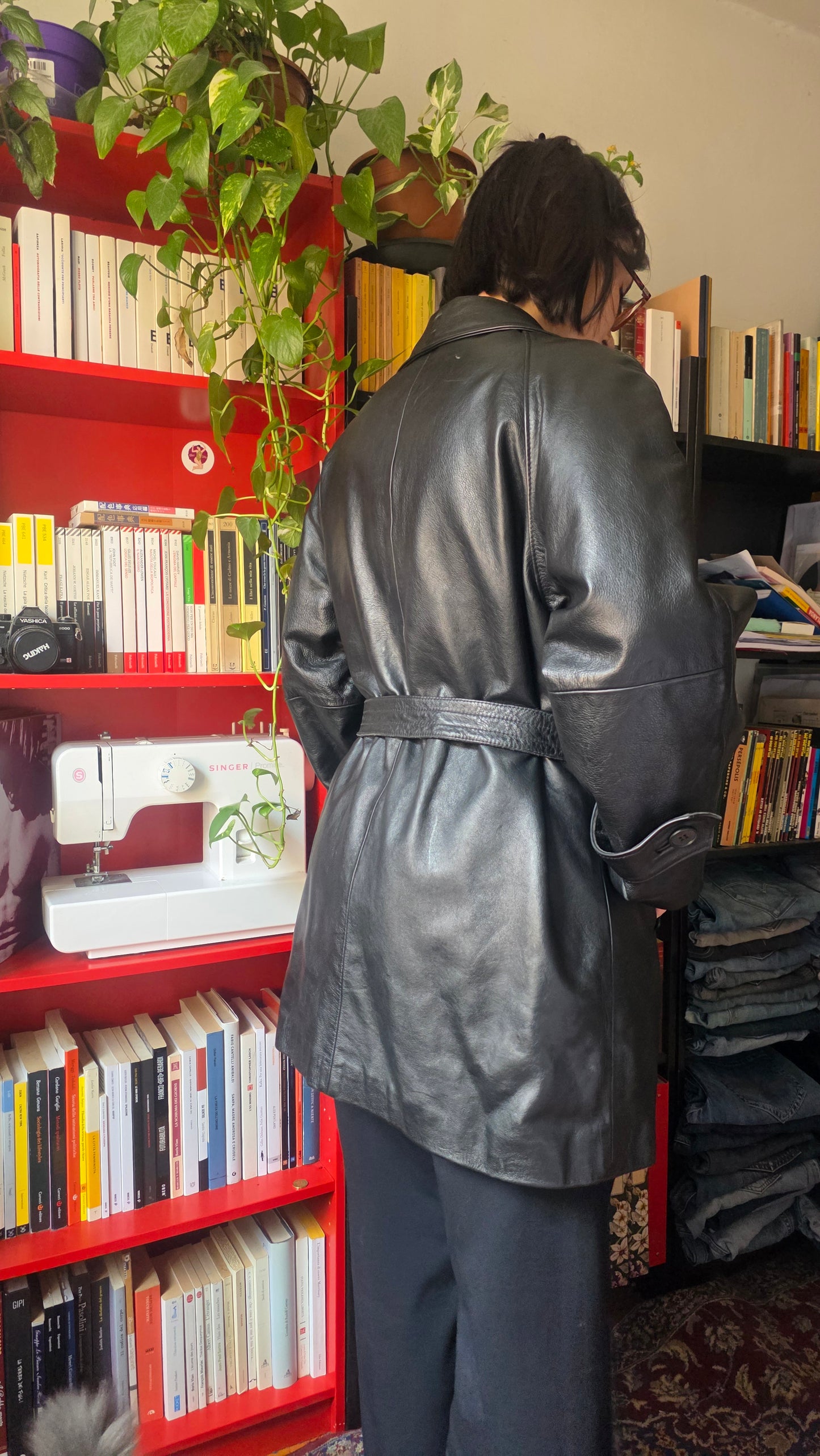 Giacca in pelle nera Carpe dierm
