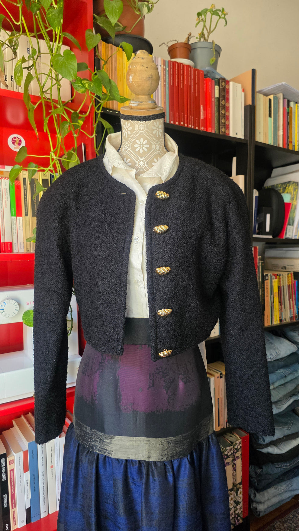 Giacca crop bouclé sartoriale
