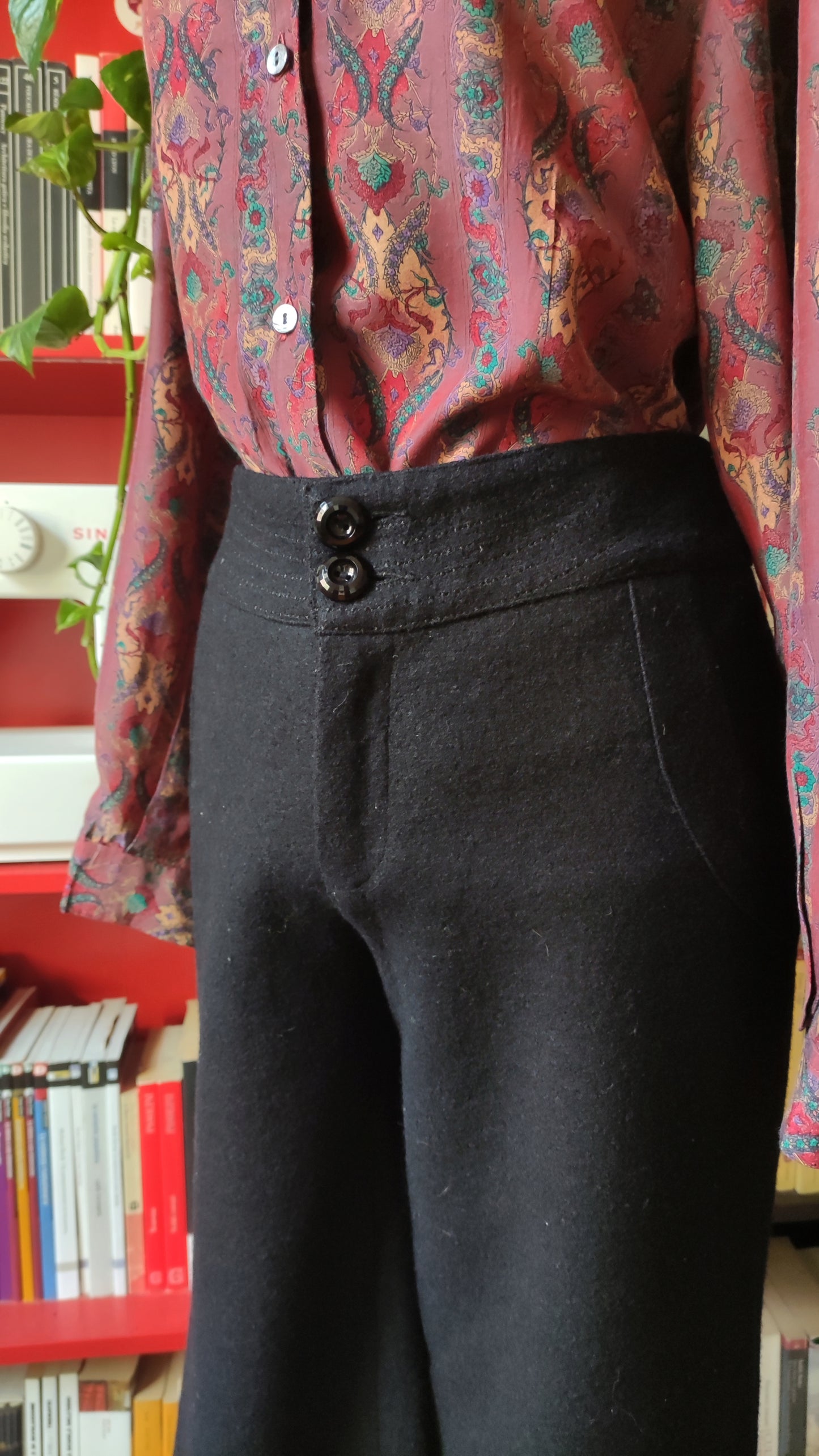 Pantaloni lana cotta