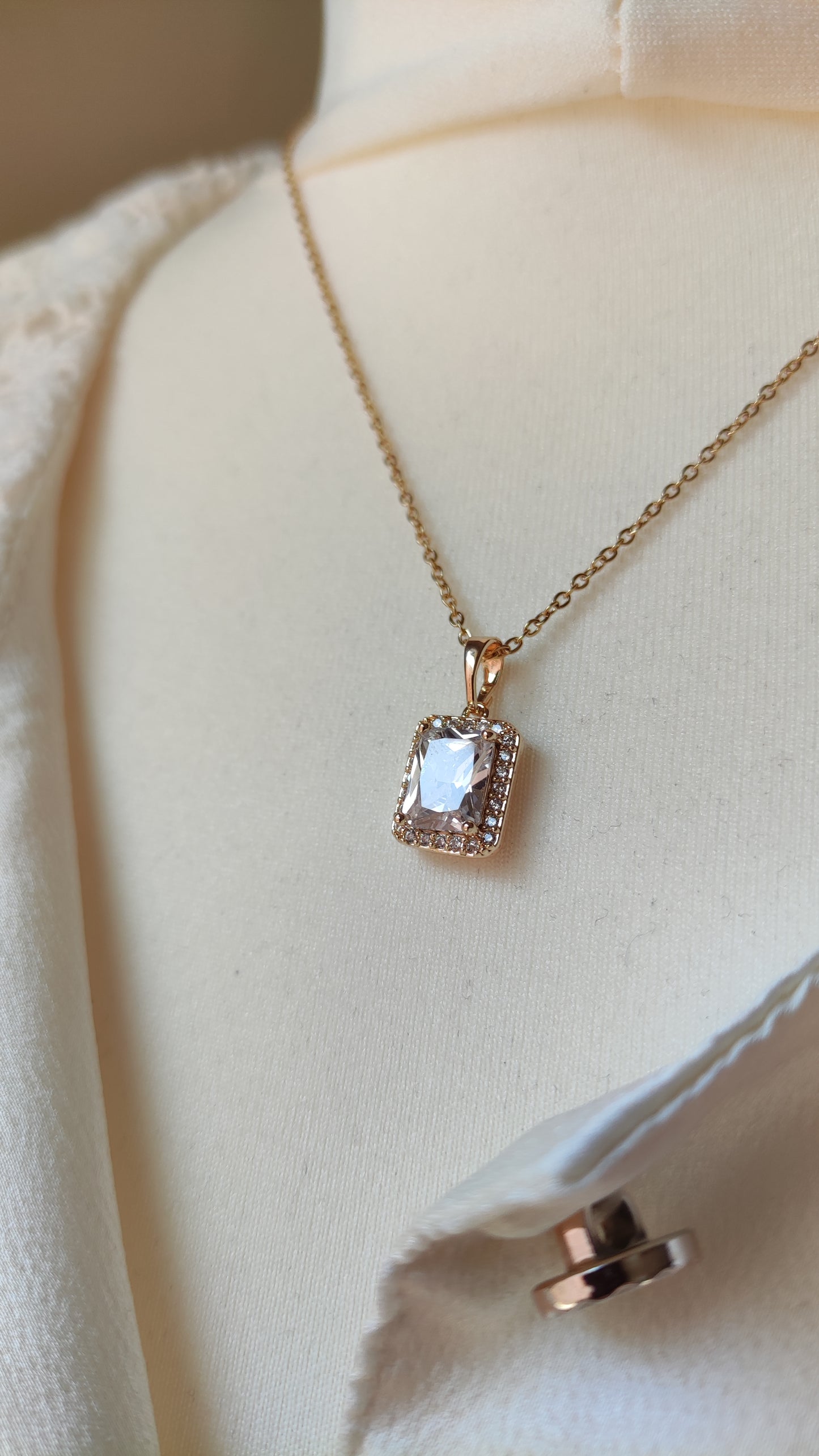 Collana zircone bianco