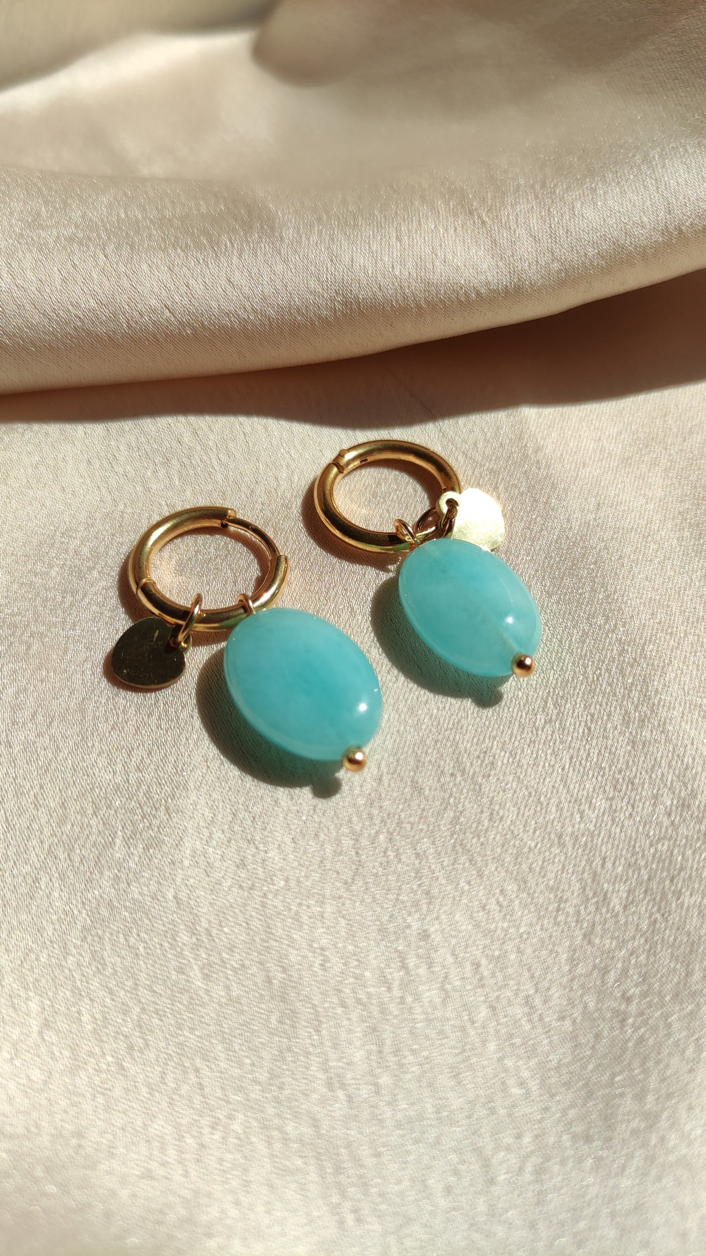 Orecchini cerchio azzurro