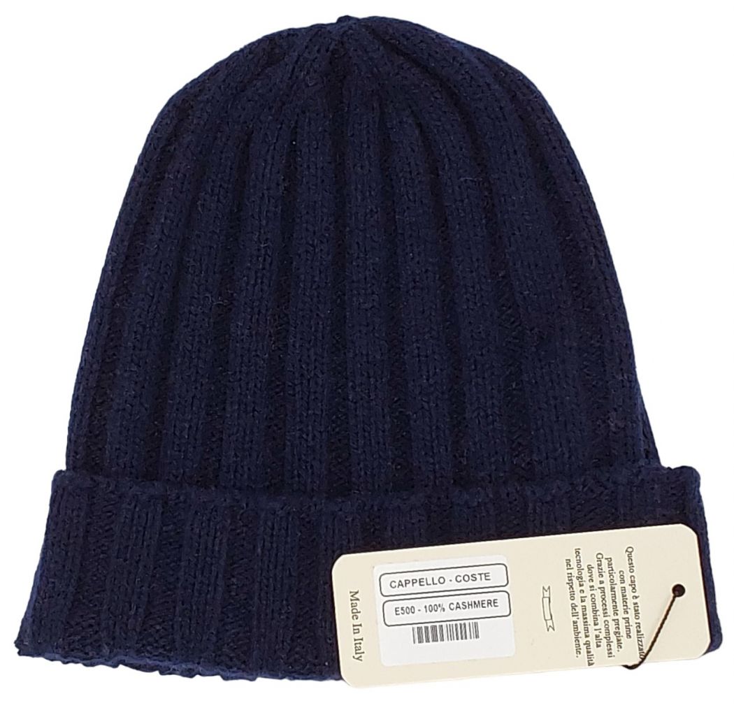 cappello a coste in 100% cashmere (15 colori disponibili)