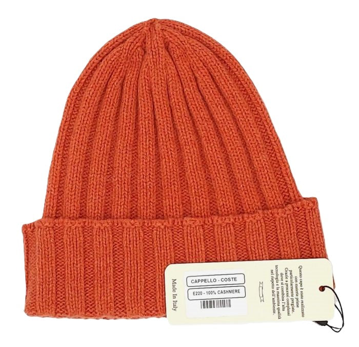 cappello a coste in 100% cashmere (15 colori disponibili)