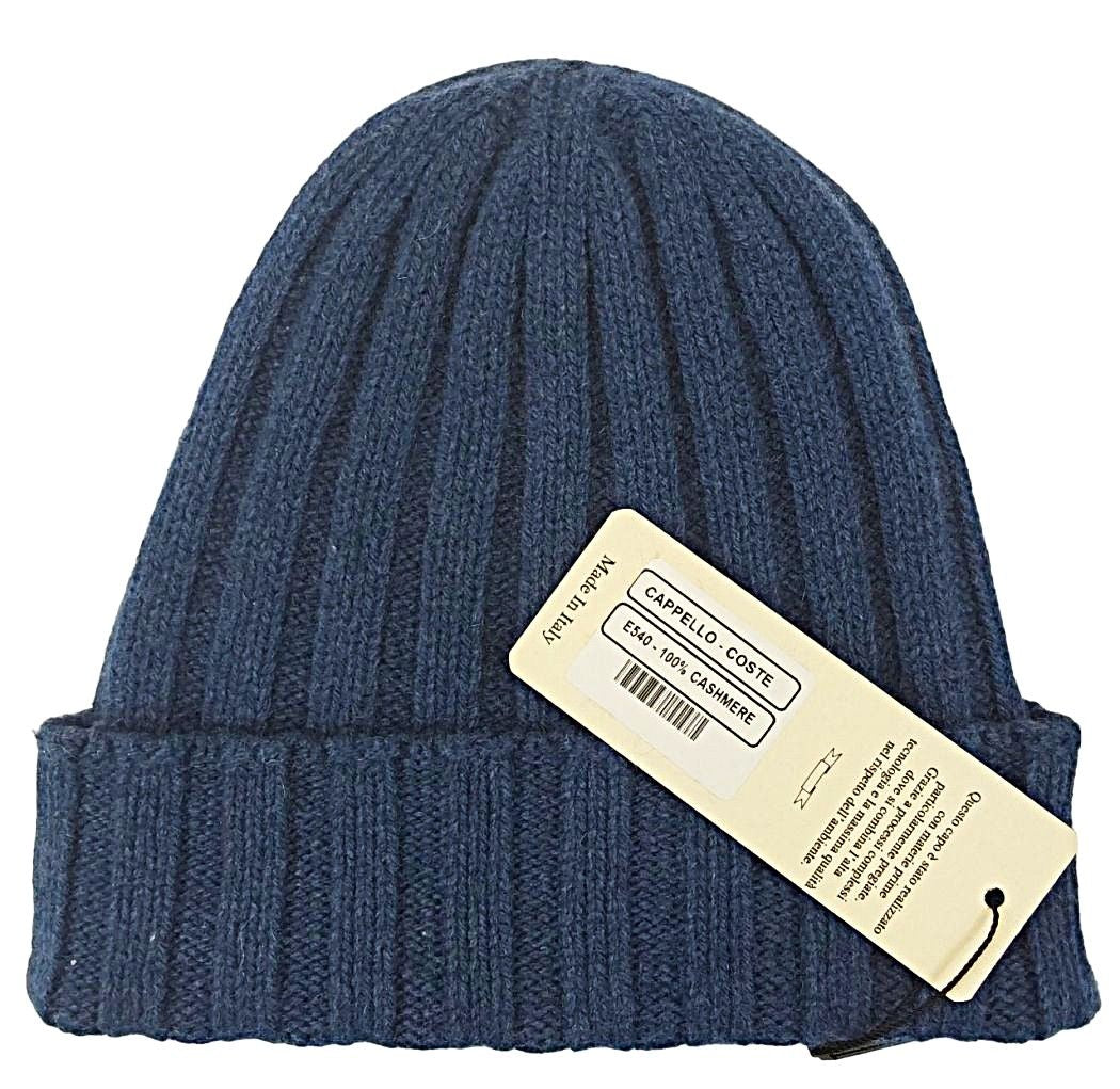 cappello a coste in 100% cashmere (15 colori disponibili)