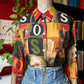 Camicia alfabeto in cupro
