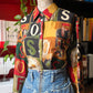 Camicia alfabeto in cupro