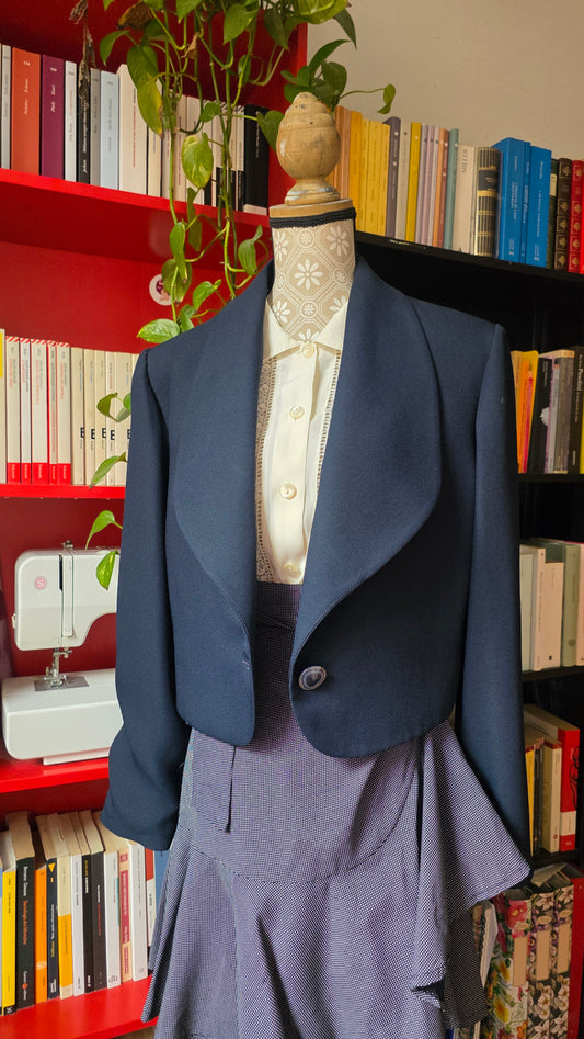 Blazer sartoriale crop