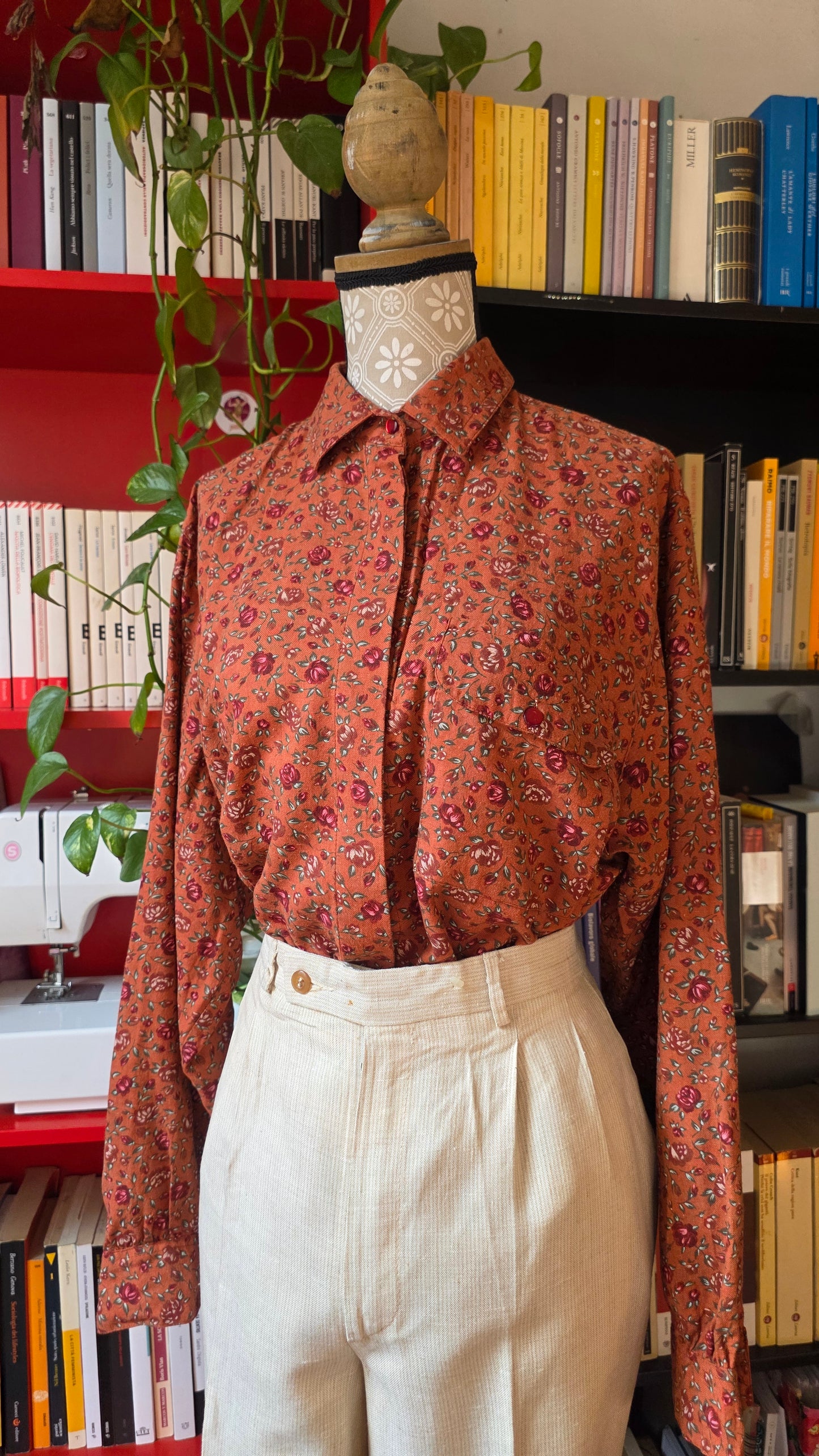 Camicia fiorellini in cotone