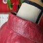 Giacca in pelle rossa