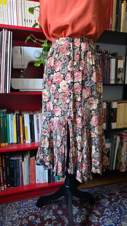 Gonna fiori e paisley