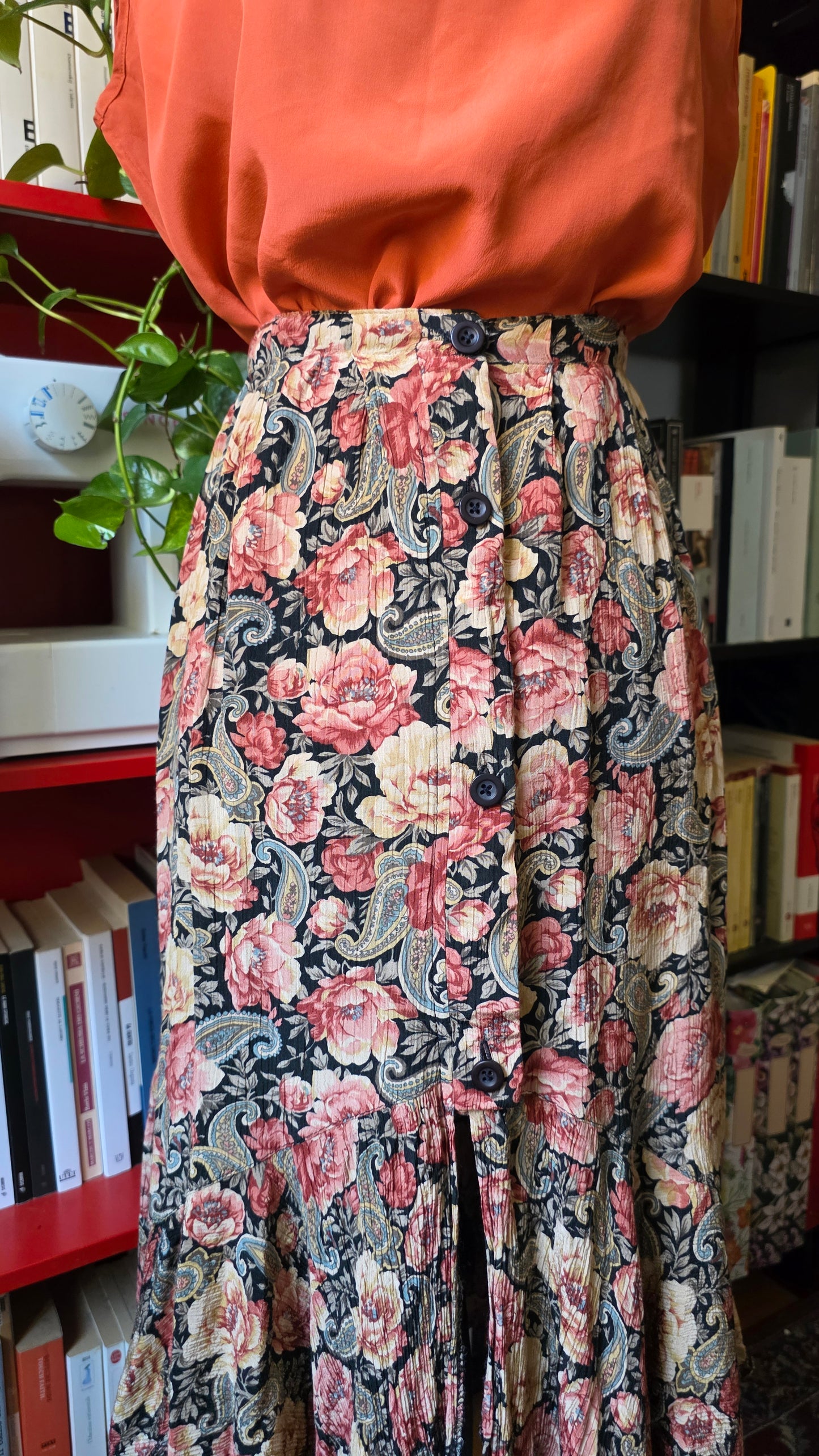 Gonna fiori e paisley
