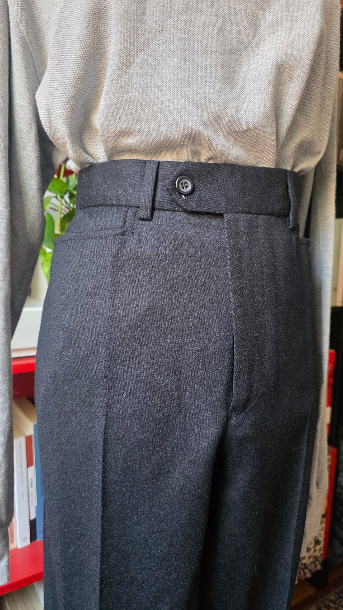 Pantaloni che sognavo grigio scuro A.B. Wool's Leader