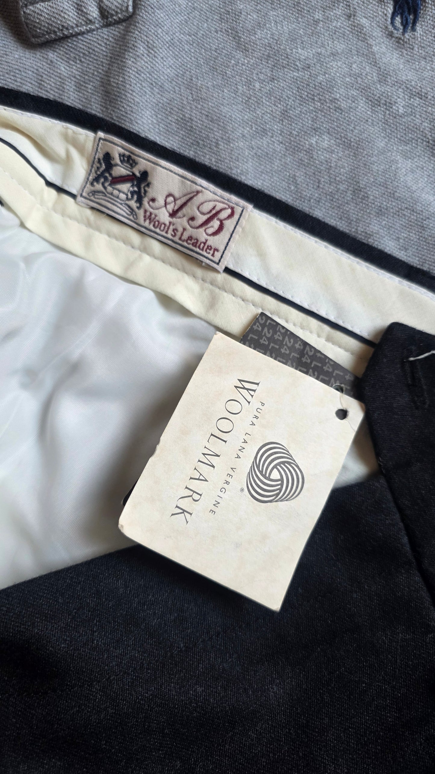 Pantaloni che sognavo grigio scuro A.B. Wool's Leader
