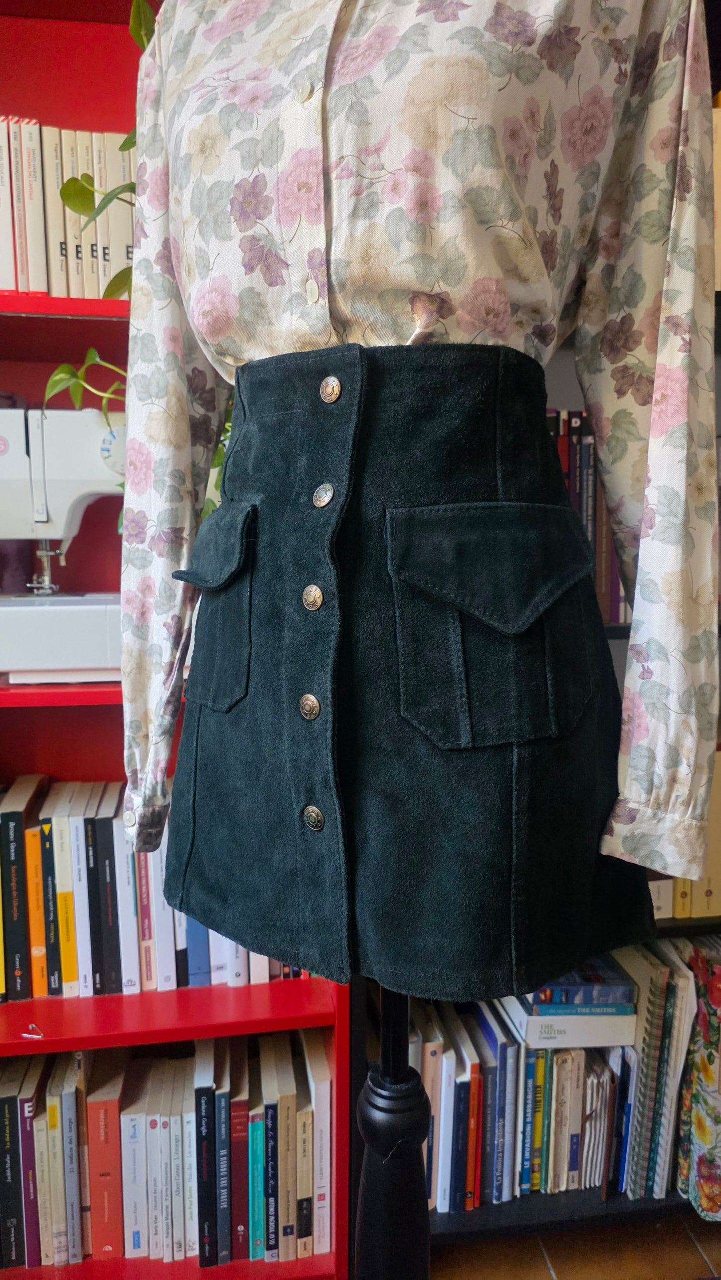 Minigonna in camoscio