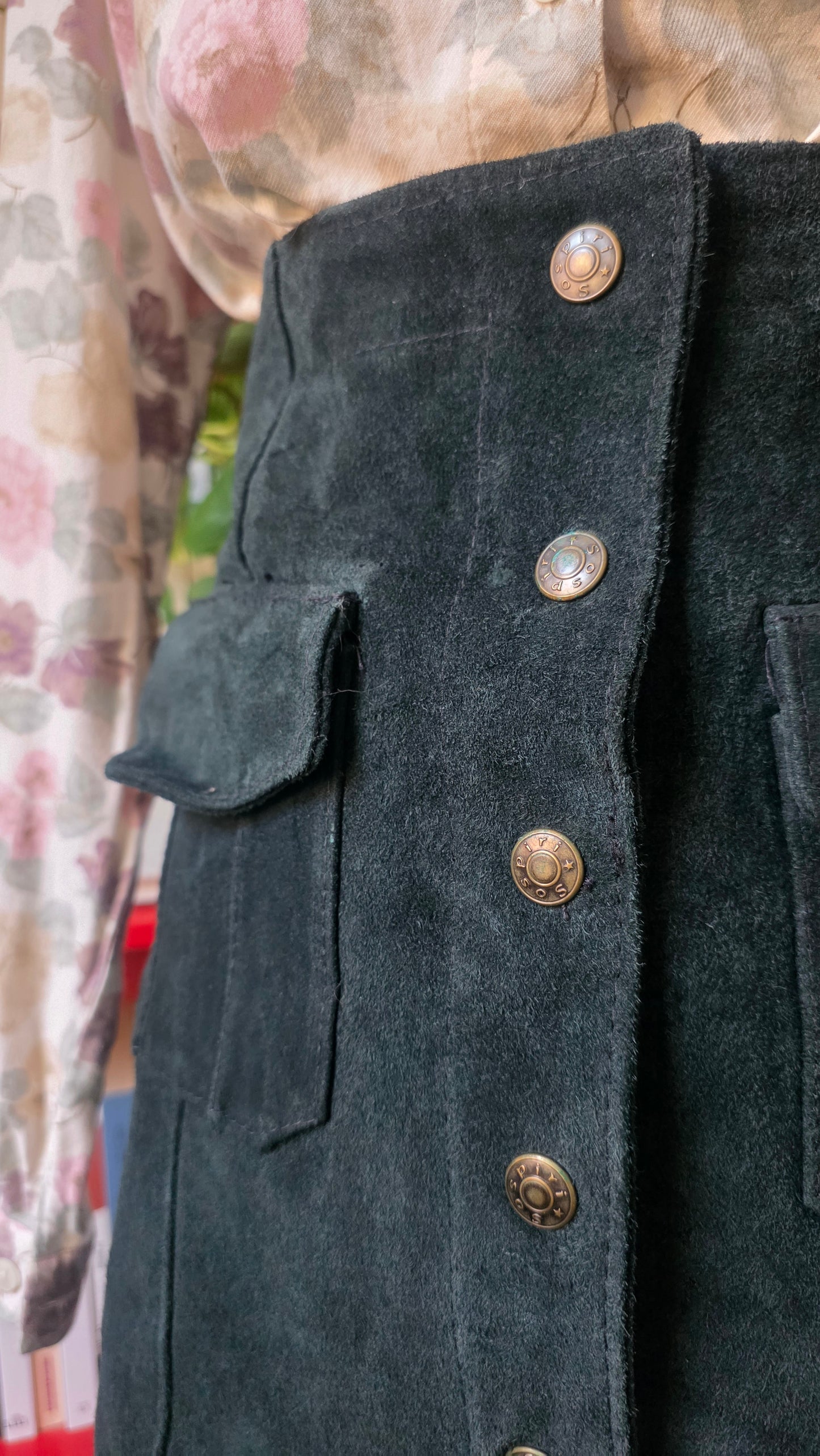 Minigonna in camoscio