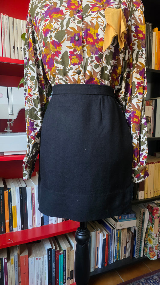 Minigonna sartoriale nera