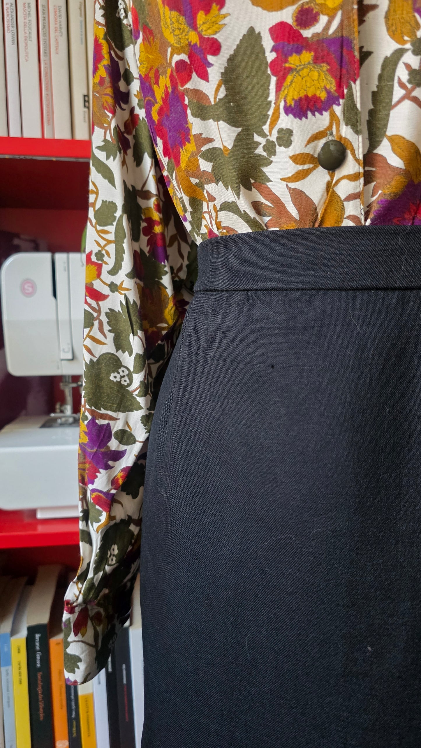 Minigonna sartoriale nera