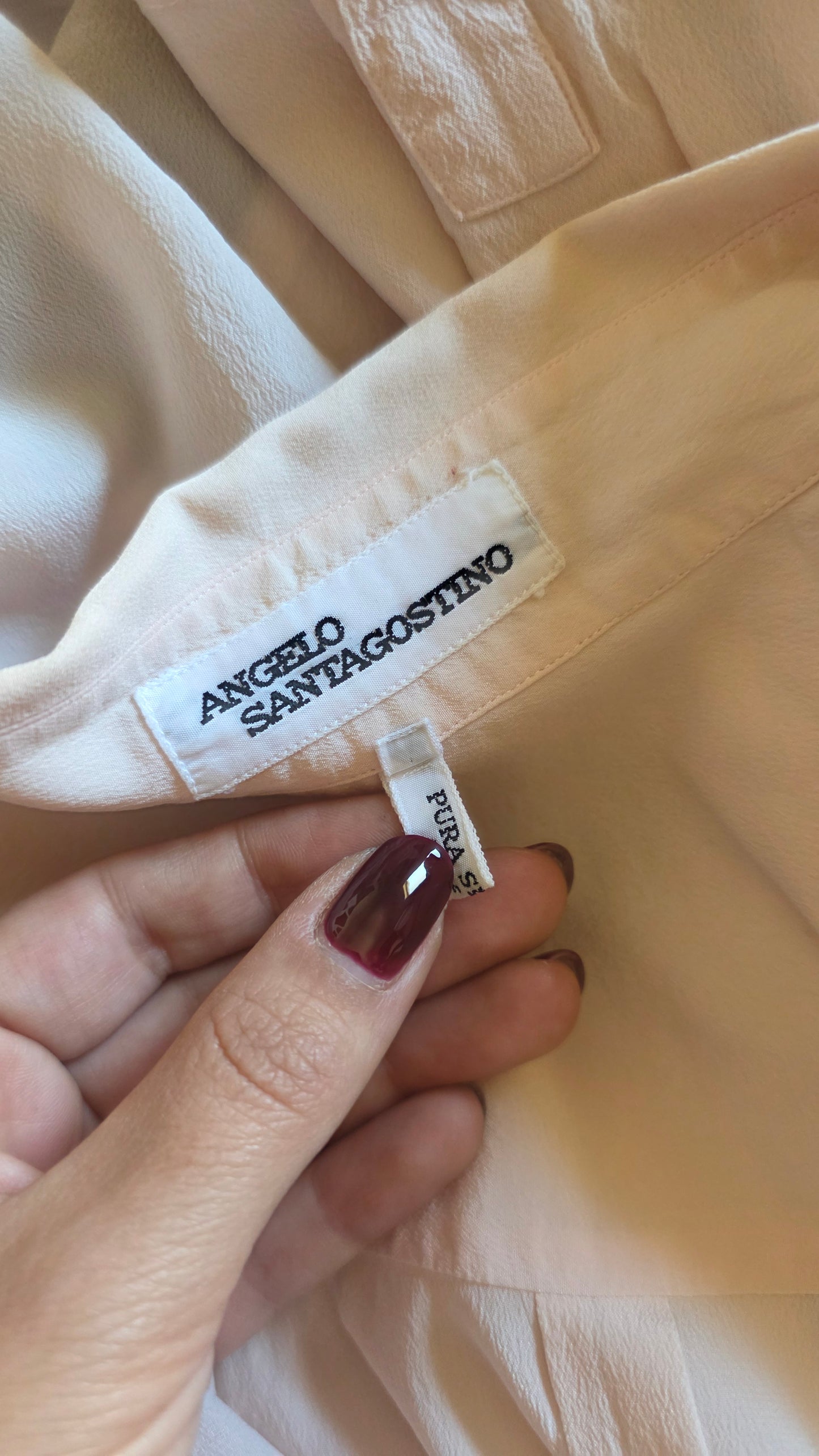 Camicia in seta rosa