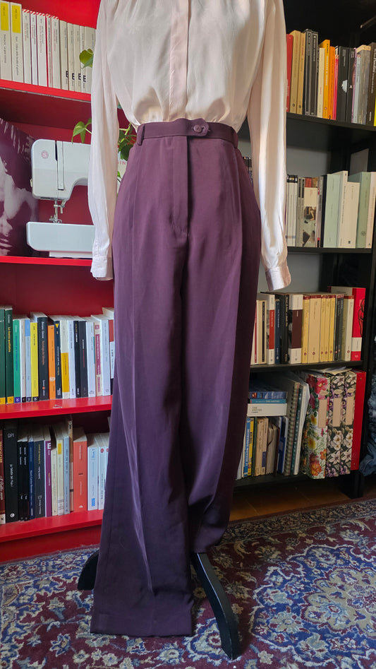 Pantaloni eleganti bordeaux