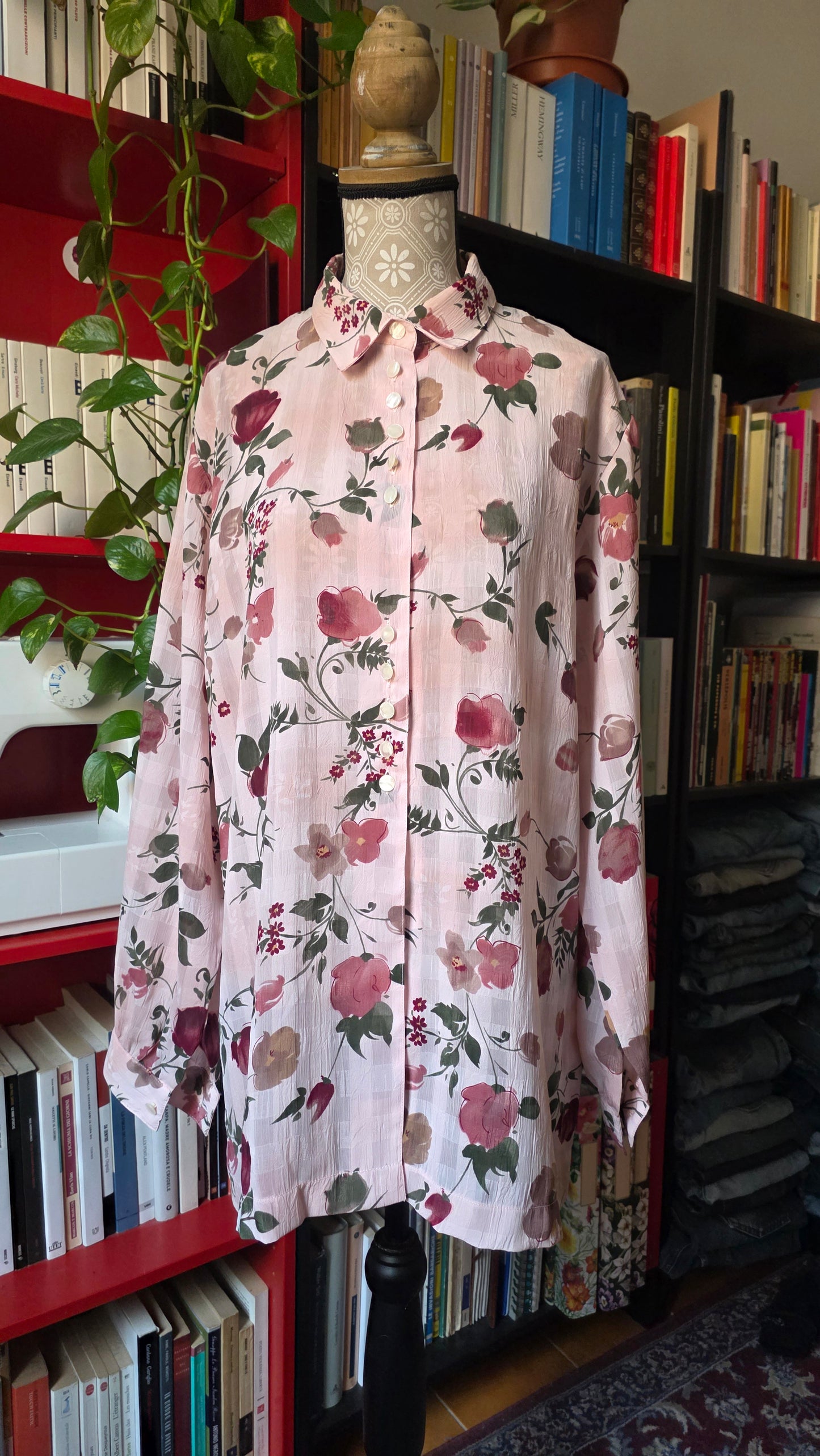 Camicia rosa fiori