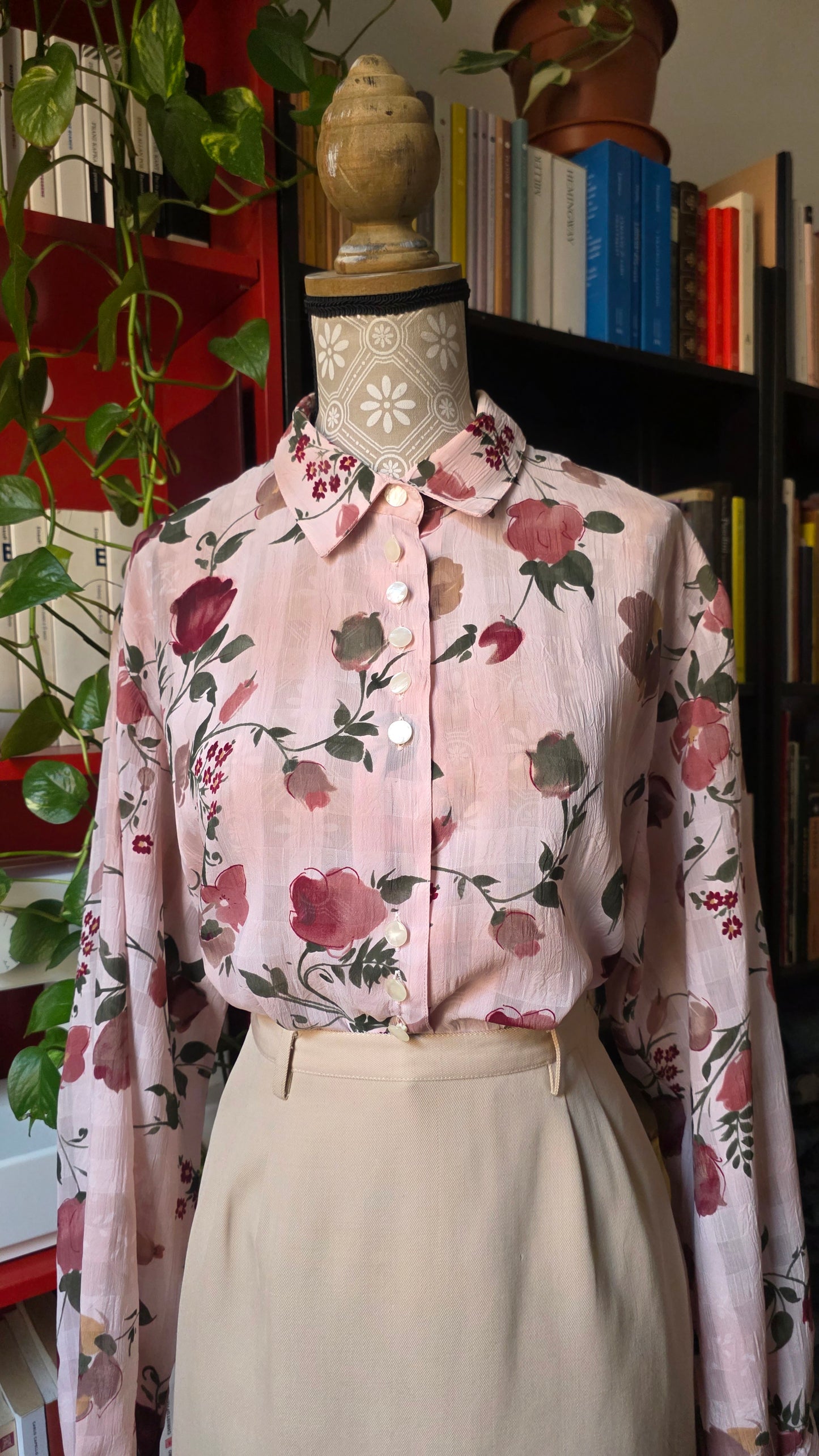 Camicia rosa fiori