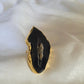 Anello agata nera grezza
